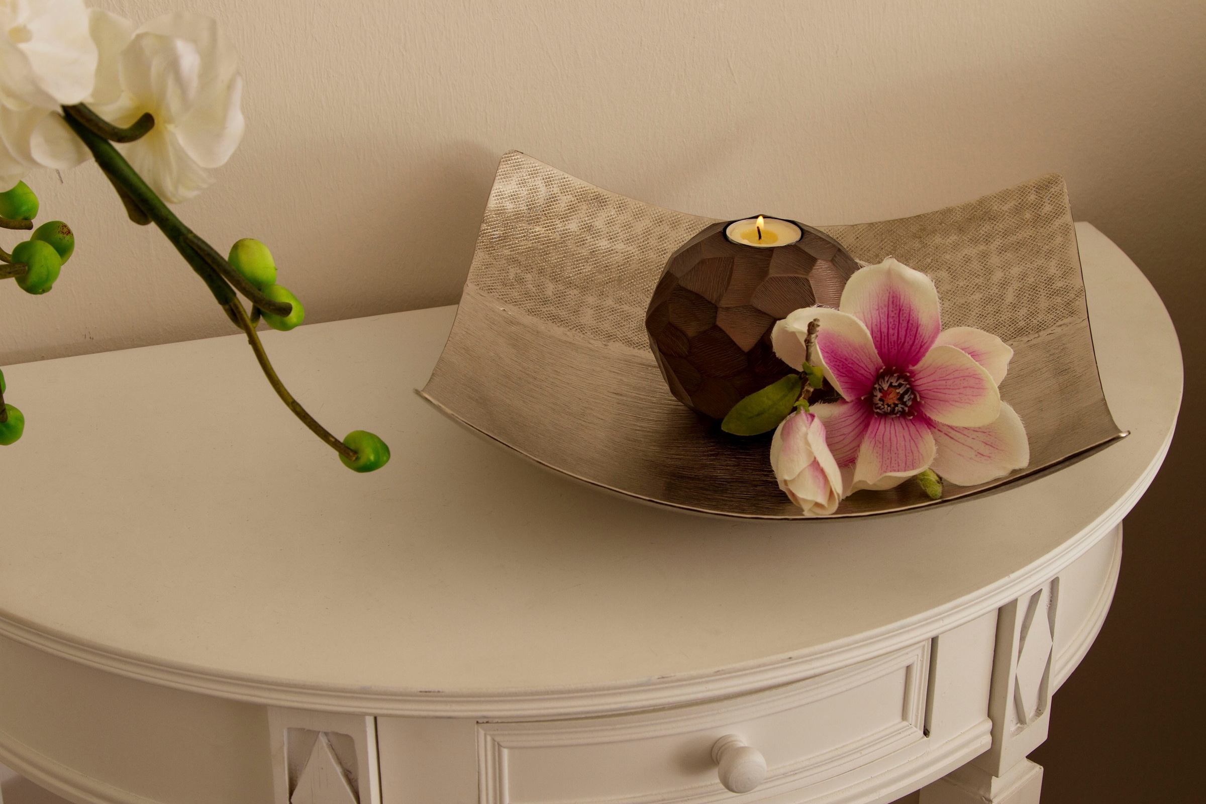 Image of Myflair Möbel & Accessoires Dekoschale Schale, silber, aus Metall, eckig, modernes Design, Wohnzimmer