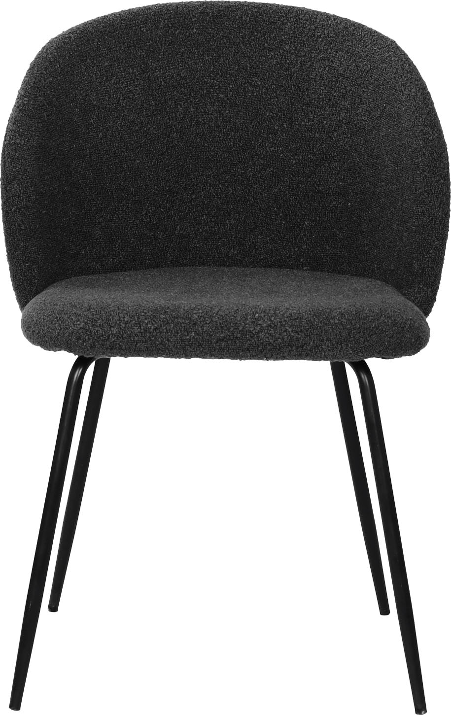SIT Chaise à 4 pieds »Verona 2er-Set Esszimmerstühle mit Strukturstoff & Metallgestell« (Ensemble) 2 cuisTissu structuré Öko-Tex & dossier ergonomiquement arrondi