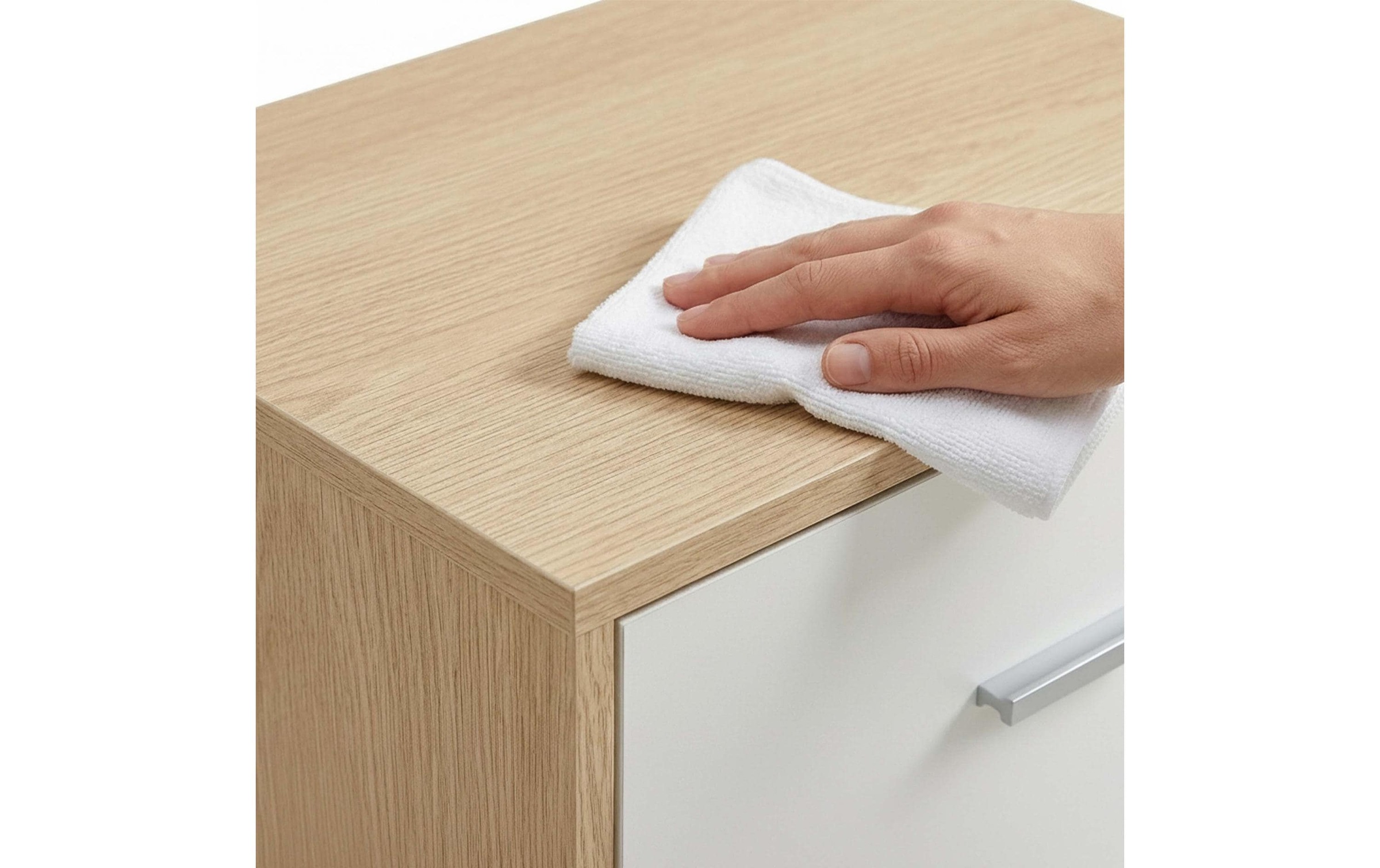 relaxdays »relaxdays Nachttisch 39 x 41 cm,  Weiss/Braun ,  2er Set«