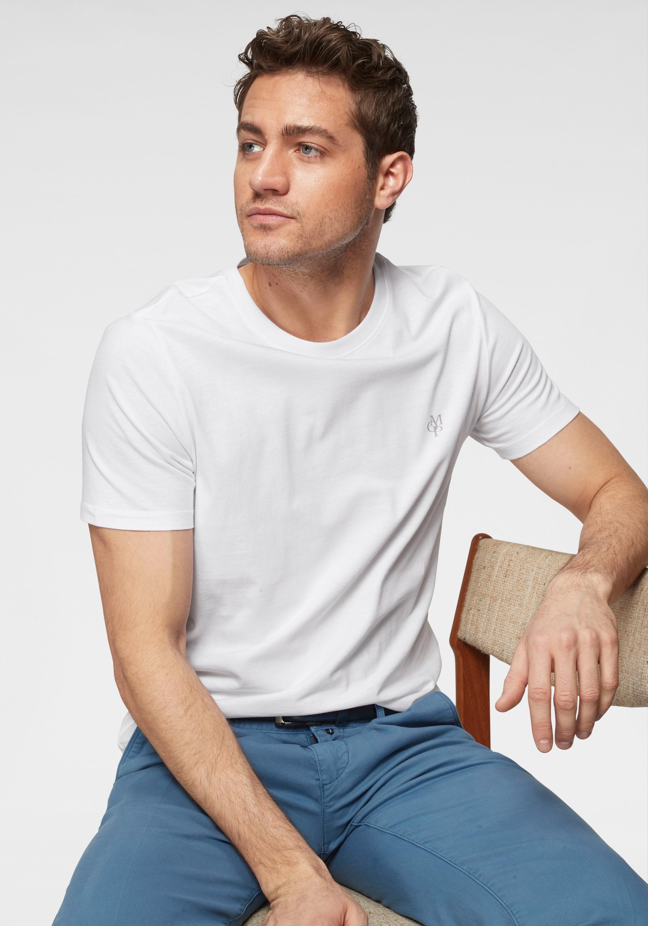 Image of Marc O'Polo T-Shirt »Logo-Druck«, mit Labeling in Brusthöhe bei Ackermann Versand Schweiz