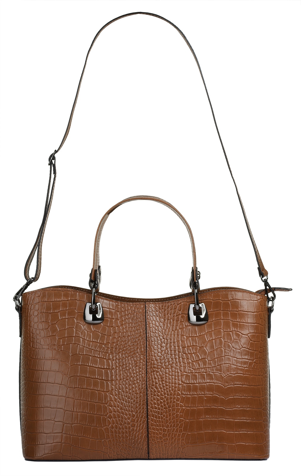 Cluty Henkeltasche, echt Leder, Made in Italy