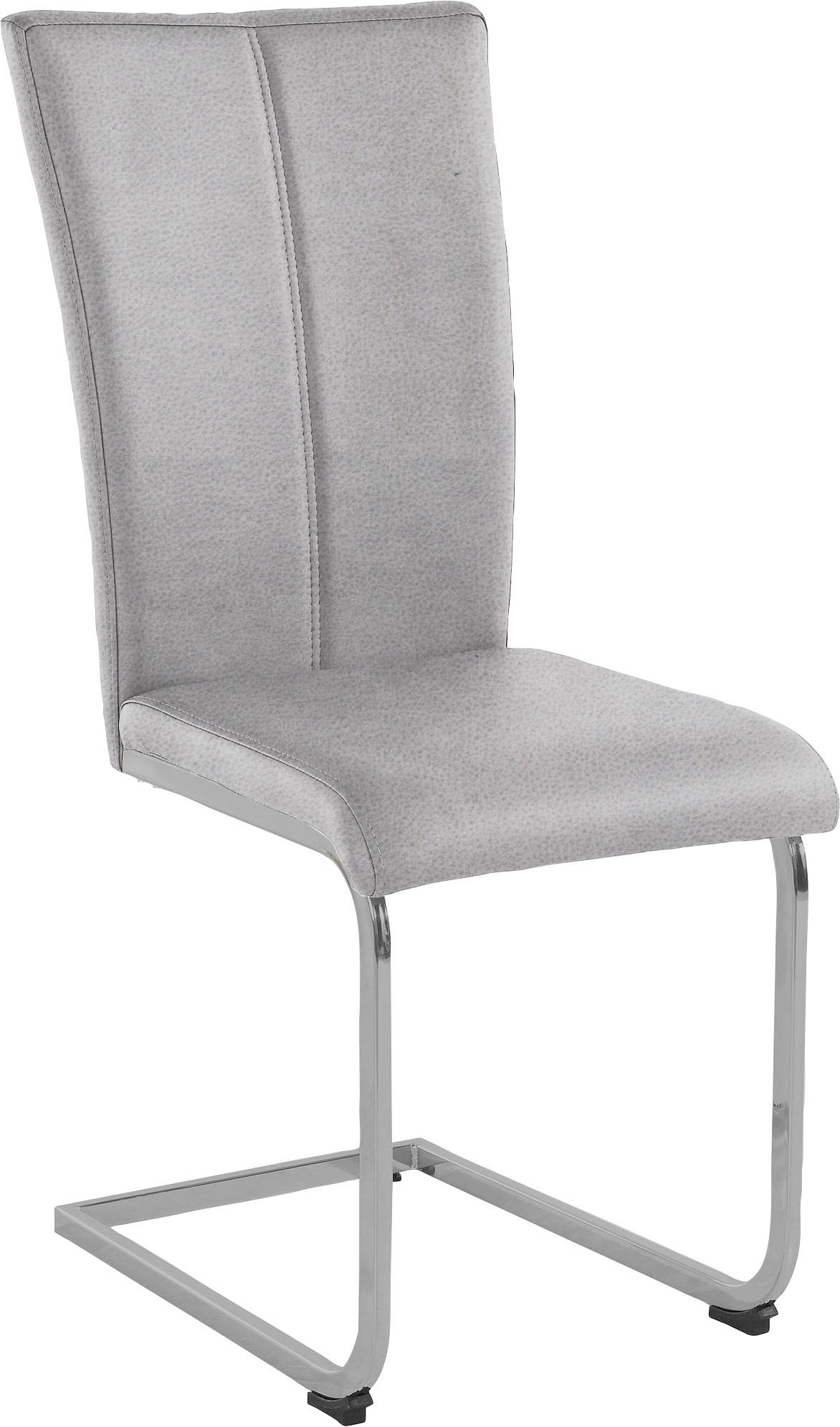 Home affaire Freischwinger »Alex«, (Set), 2 St., Microfaser 2, Stuhl belastbar bis 120 Kg, Gestell im Chrom-Look