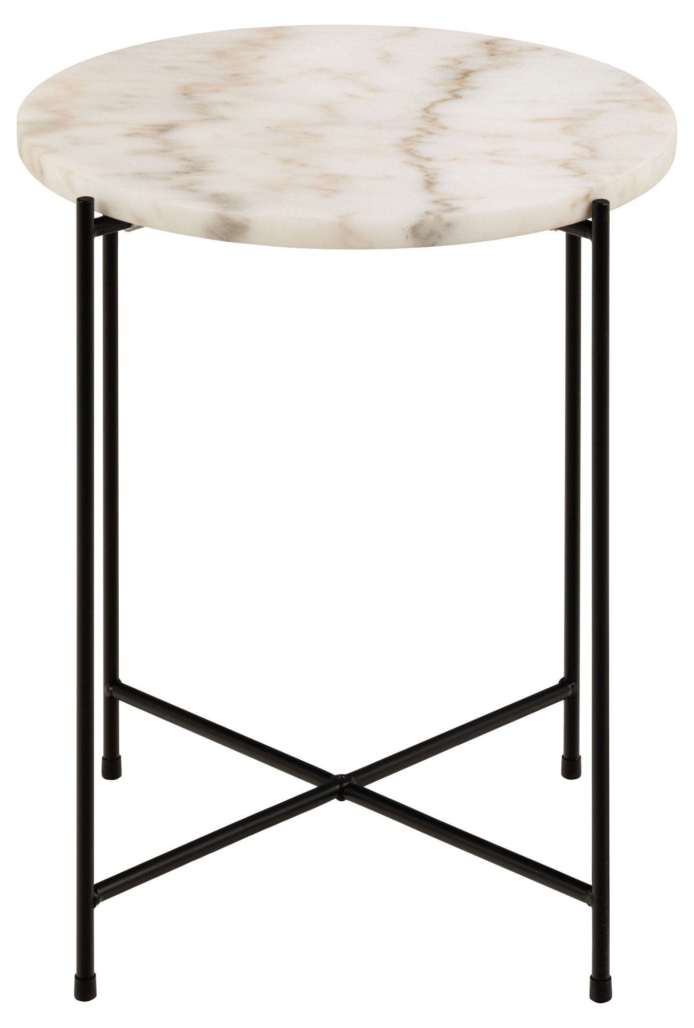 Image of ACTONA GROUP Beistelltisch "Avila" Ecktisch, rund, Tischplatte aus Marmorstein, T: 52 cm