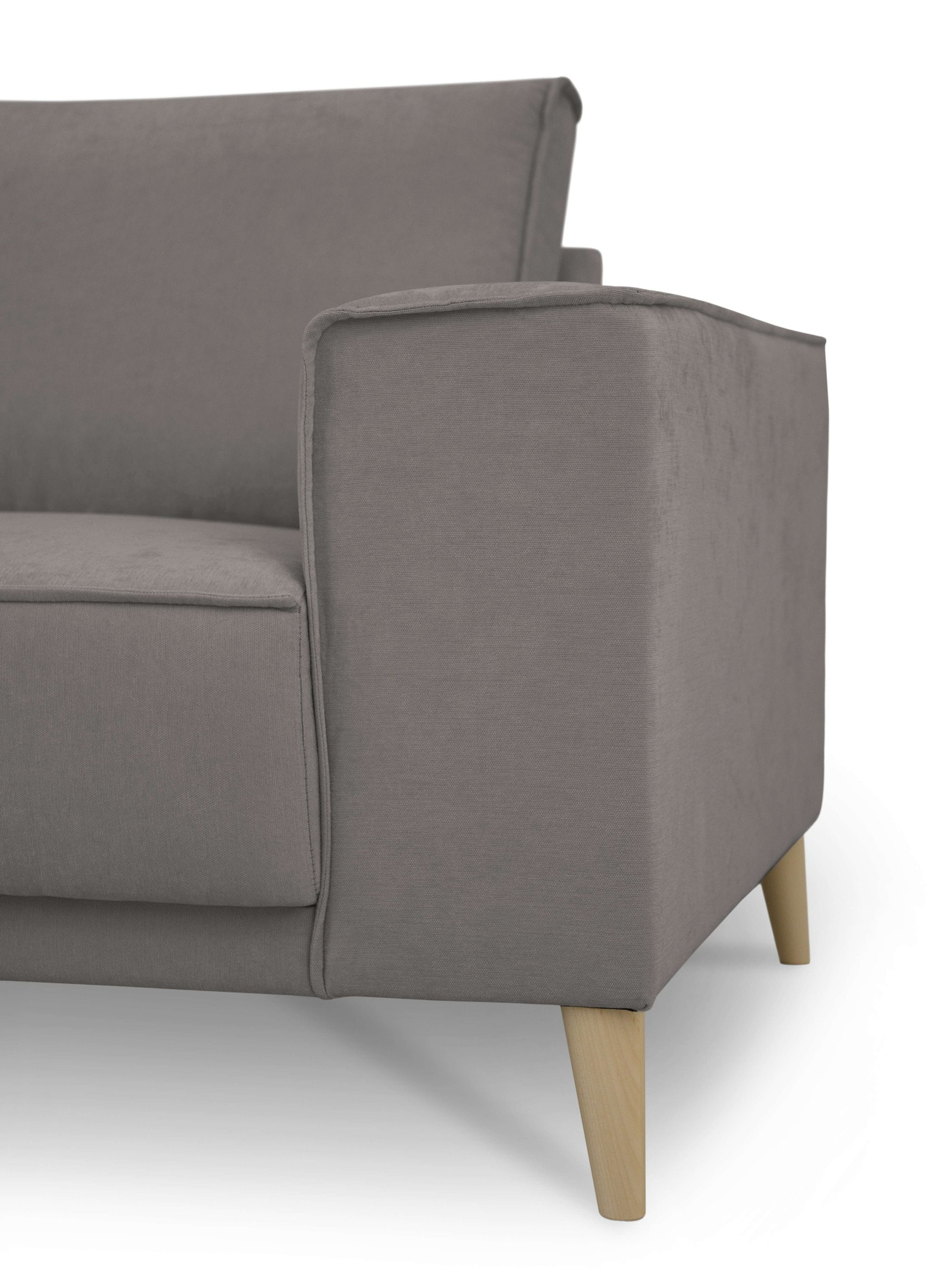 GOODproduct Ecksofa »Oland Skandi, weicher Chenille-Stoff« L-Form, 280 cm, Wellenunterfederung, Skandi-Design, Massivholzfüsse