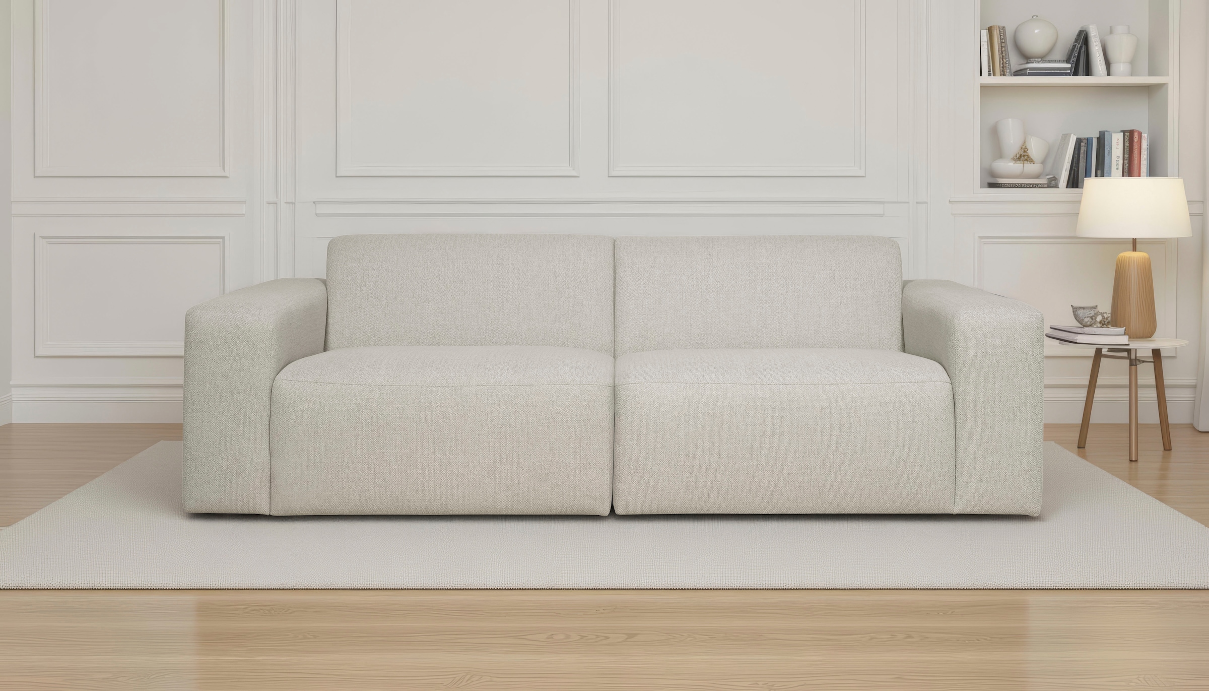 GOODproduct 3-Sitzer »Koa, 228 cm, Modulsofa in Cord, Chenille, Struktur, Webstoff« Designsofa, weicher Lounge-Sitzkomfort, Welleunterfederung, bodentief
