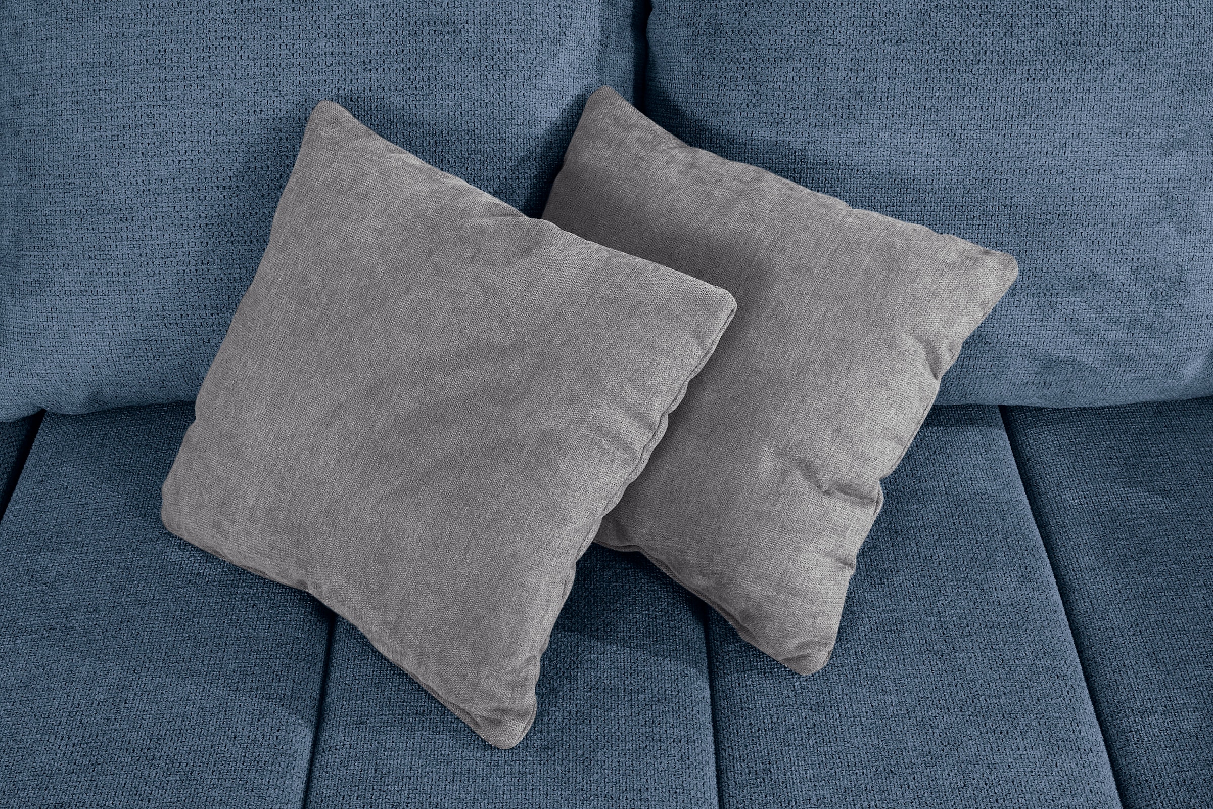INOSIGN Ecksofa »Imola, elegant und modern, aktuelle Steppung im Sitz, bequem, L-Form«, frei im Raum stellbar, wahlweise mit Bettfunktion und Bettkasten
