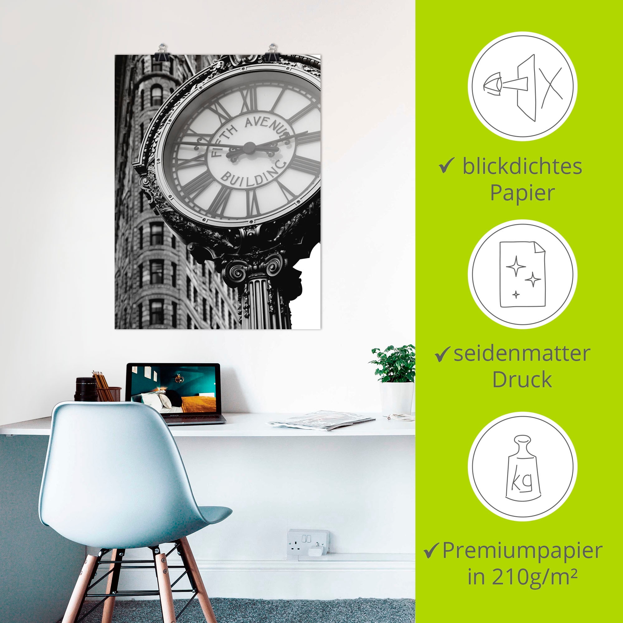 Artland Poster »Stadtdetails III«, Architektonische Elemente, (1 St.), als Alubild, Leinwandbild, Wandaufkleber oder Poster in versch. Grössen
