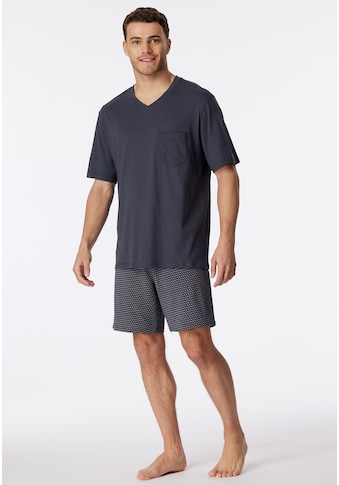 Shorty »"Comfort Essentials"«, (2 tlg.), unifarbenes T-Shirt mit V-Ausschnitt,...