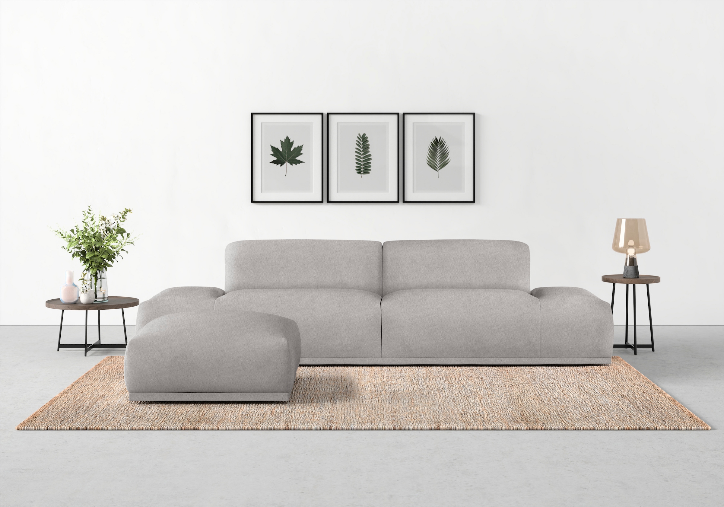 TRENDMANUFAKTUR Big-Sofa »Braga Japandi-Design, toller Sitzkomfort, Designsofa« in moderner Optik, mit hochwertigem Kaltschaum