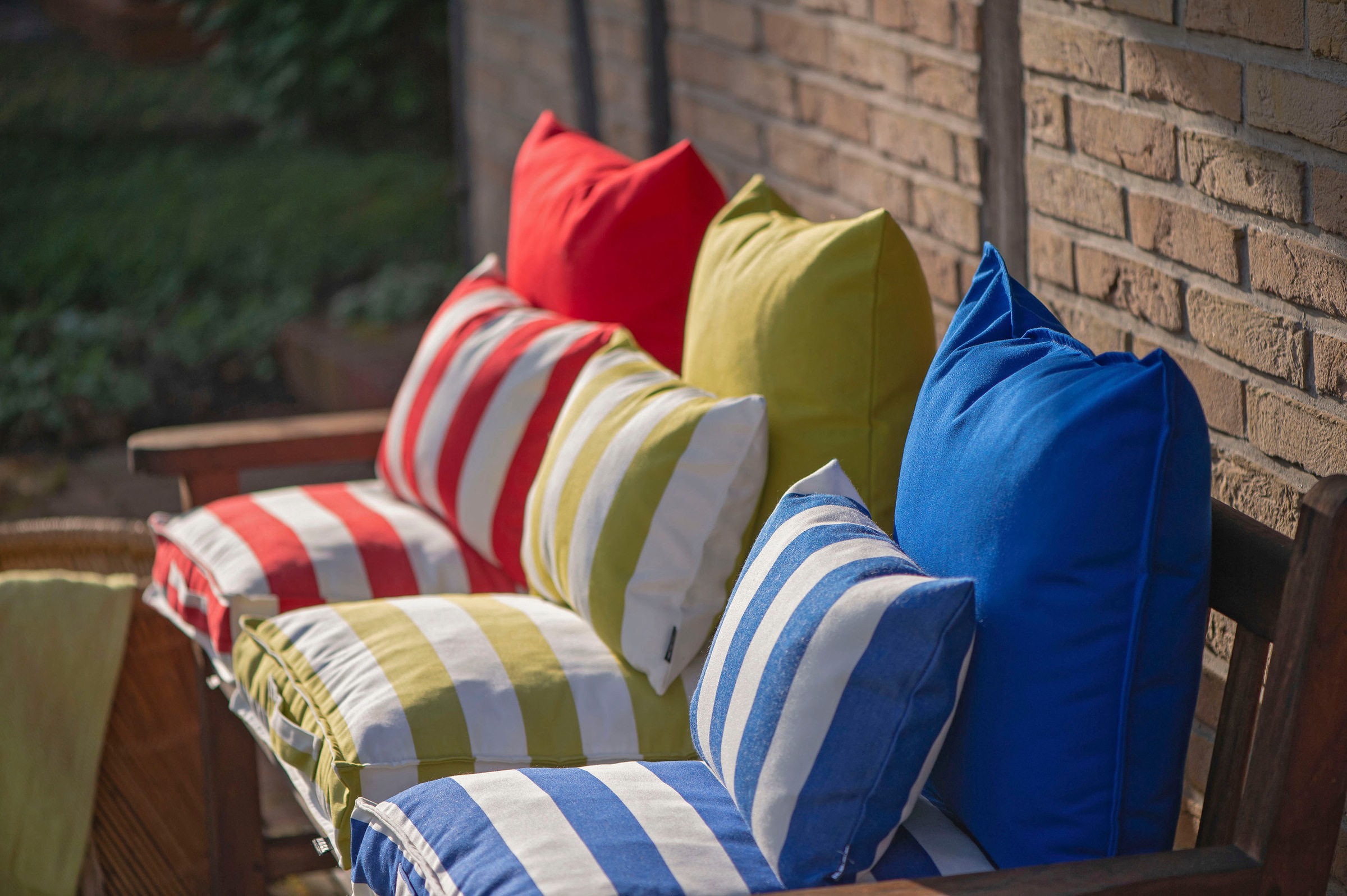 H.O.C.K. Coussin décoratif »Classic Streifen Outdoor« Kissenhülle mit Füllung, 1 Stück, wasserabweisend