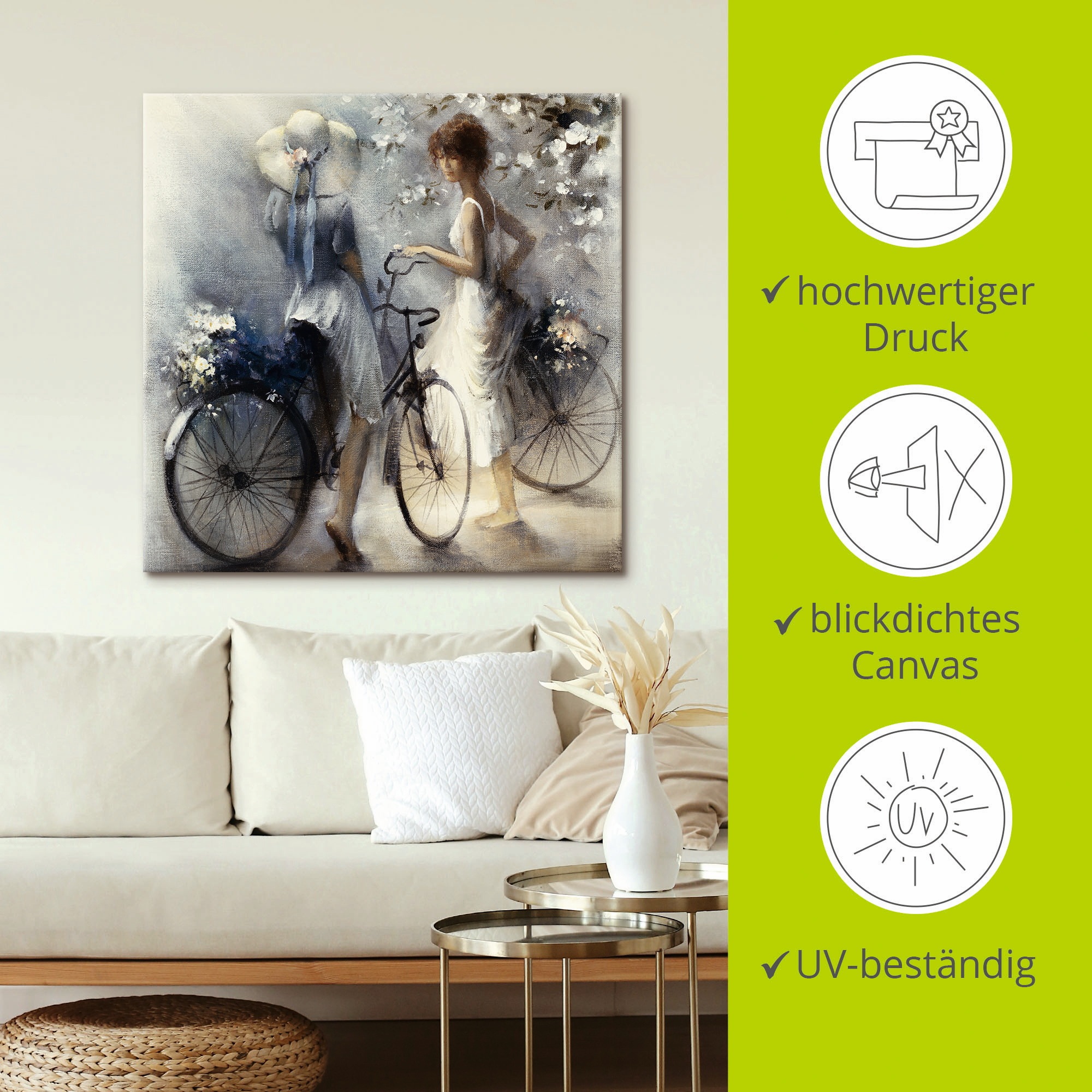 Artland Wandbild »Frühling III«, Frau, (1 St.), als Leinwandbild, Poster, Wandaufkleber in verschied. Grössen