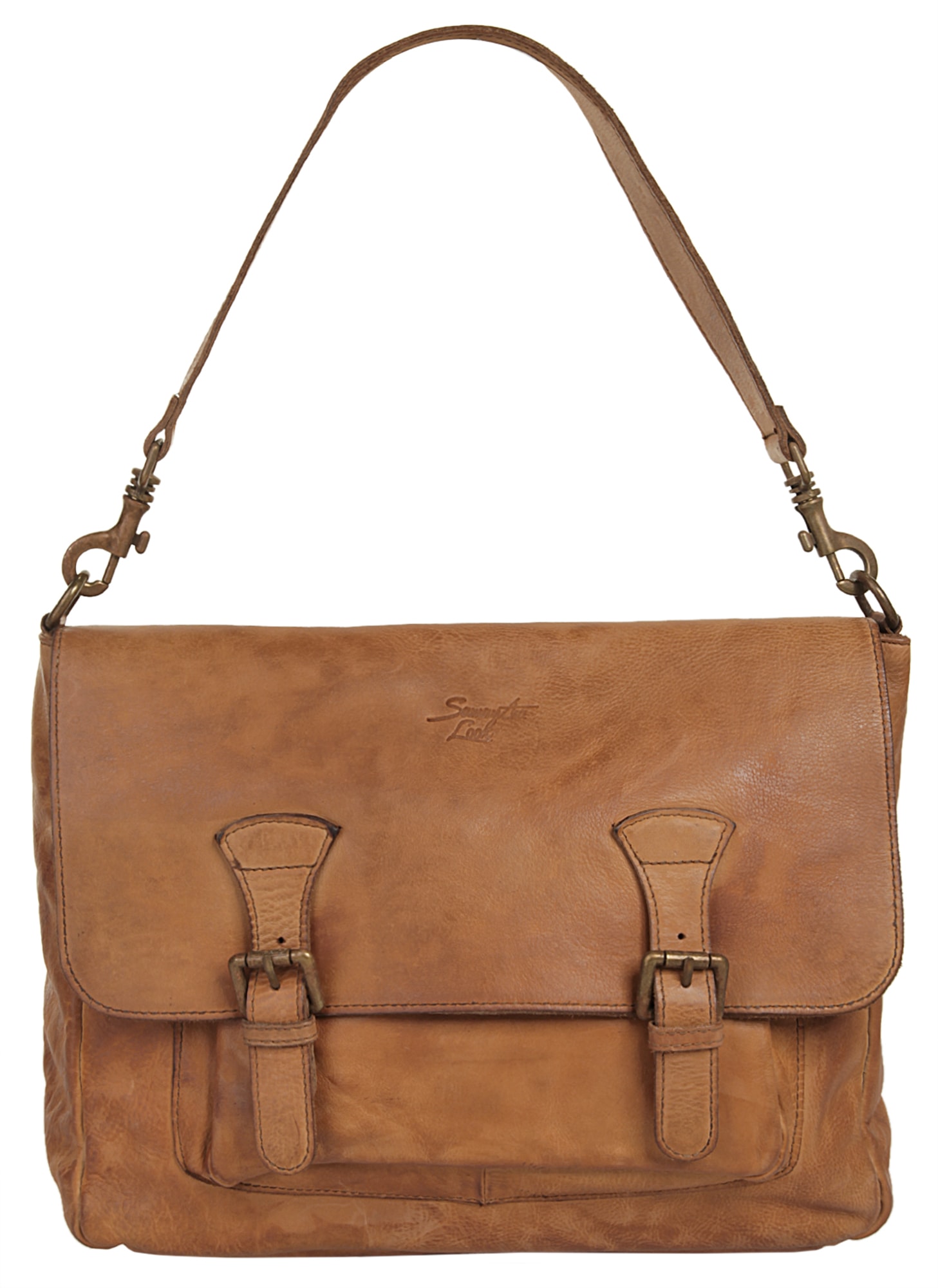 Samantha Look Umhängetasche »SATCHEL«, echt Leder, Made in Italy