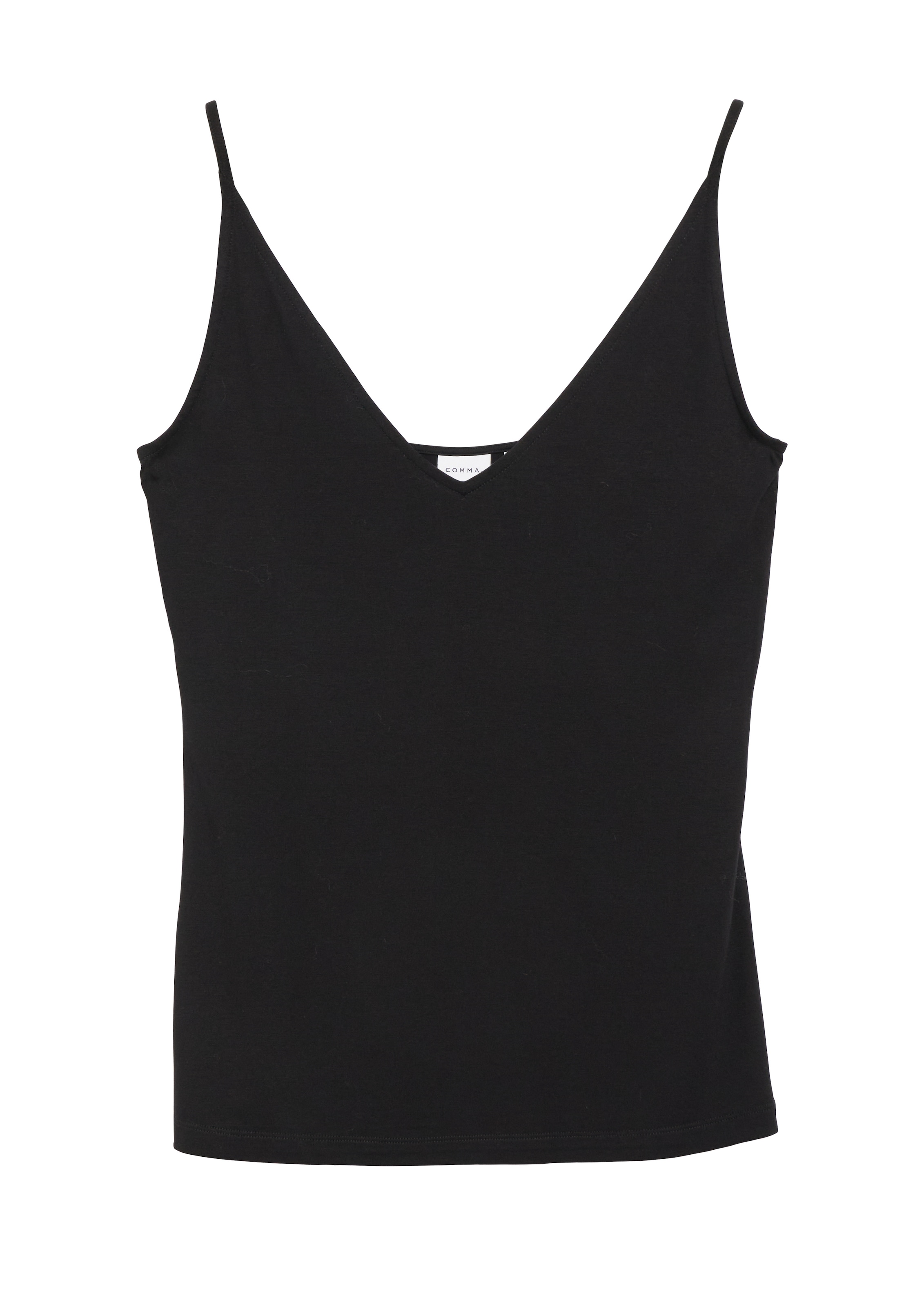 Comma Top à bretelles spaghetti en viscose et avec stretch / col en V