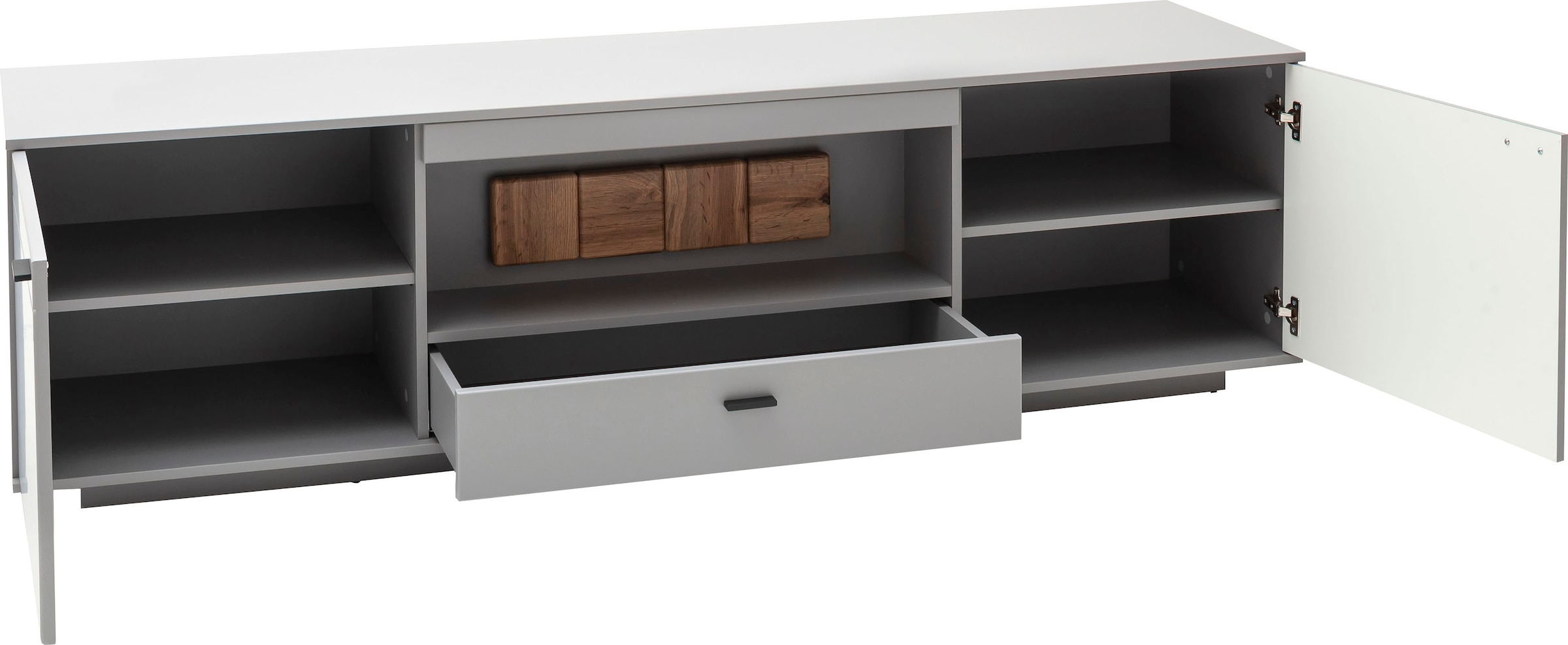 MCA furniture Lowboard »Zadar« TV Schrank für TV bis 80 Zoll, Arktis Grau, wahlweise mit Beleuchtung