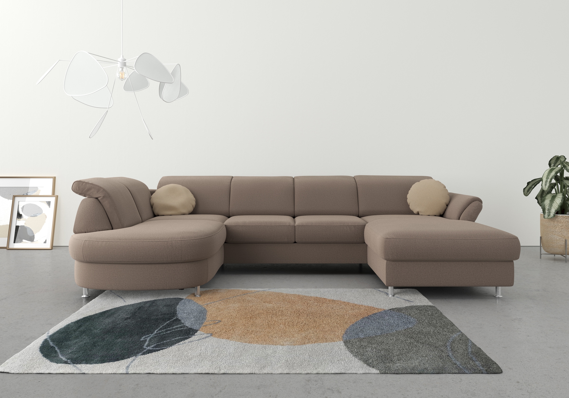 Image of sit&more Wohnlandschaft "Apulia U-Form" wahlweise Bettfunktion, Bettkasten und Kopf- und Armteilverstellung