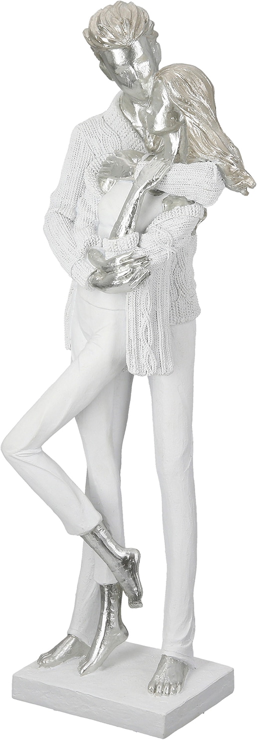Image of GILDE Skulptur "Skulptur Paar Gemeinsam weiss" Paarskulptur Partnersymbol Liebespaar Deko romantisch Dekoration