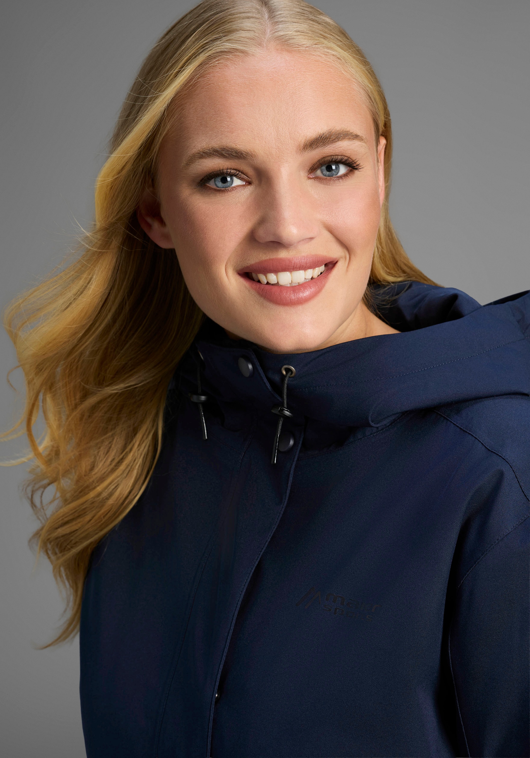 Maier Sports Allwetterjacke »DA-JACKE MTEX EL. LISBON« mit Kapuze Auch in Kurz-Grössen, atmungsaktiv, wasserdicht, winddicht