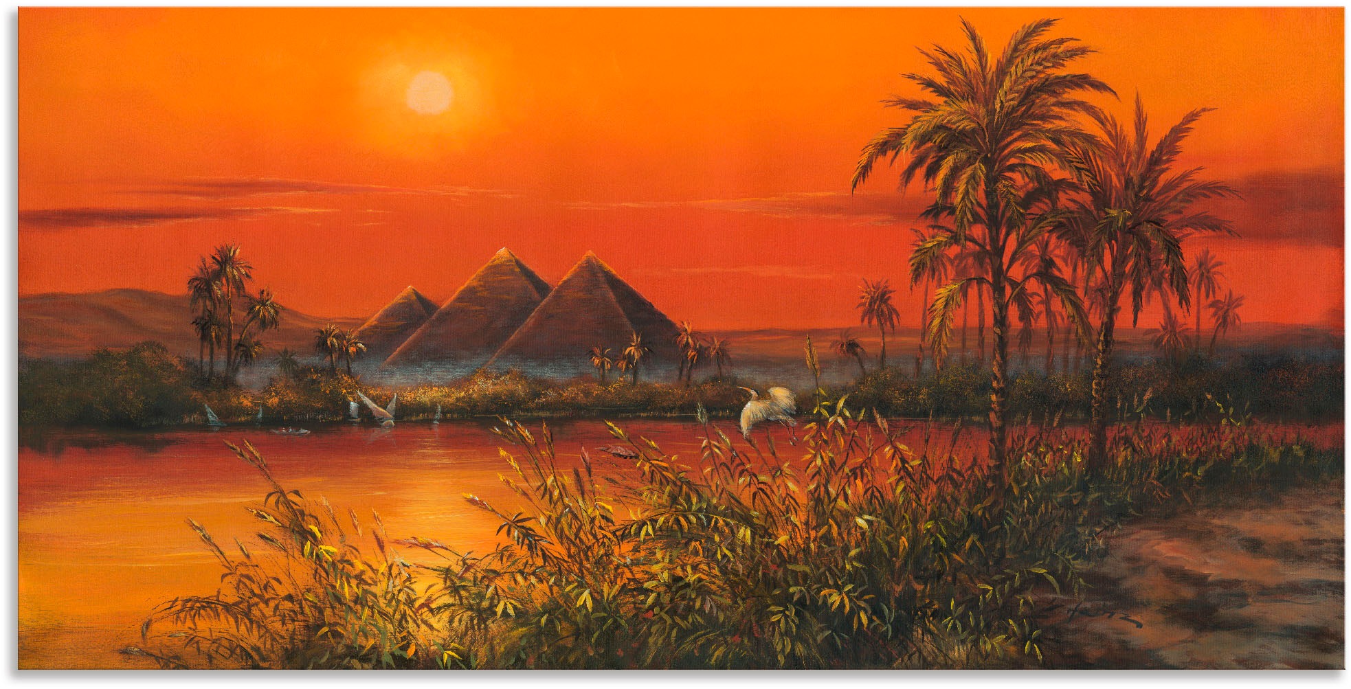 Image of Artland Wandbild »Pyramiden«, Afrika, (1 St.), in vielen Grössen & Produktarten - Alubild / Outdoorbild für den Aussenbereich, Leinwandbild, Poster, Wandaufkleber / Wandtattoo auch für Badezimmer geeignet bei Ackermann Versand Schweiz