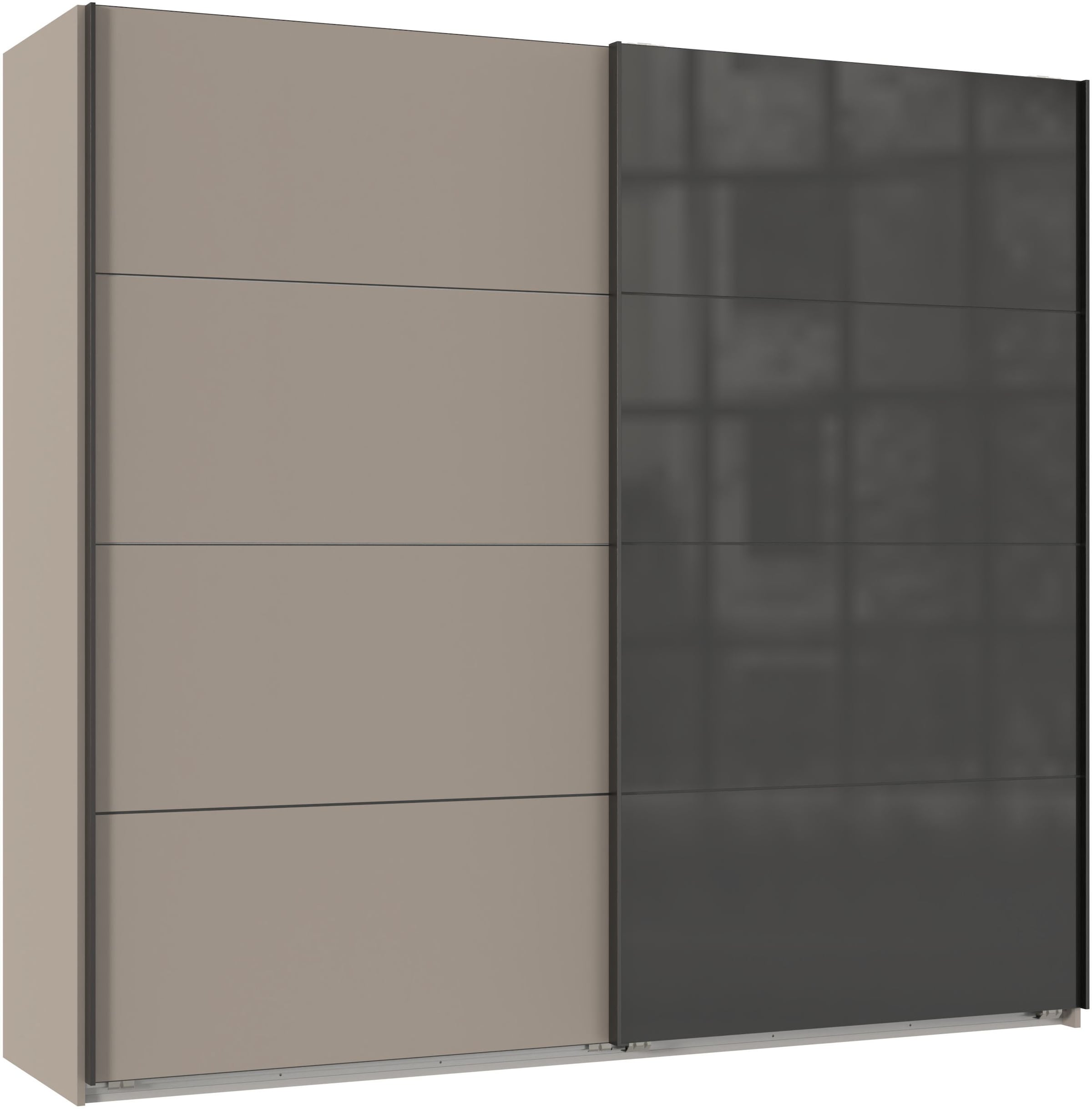 Wimex Armoires à vêtements »Tilburg, Metallgriffe, Made in Germany« Breite 270cm wahlweise mit 2 oder 3 Türen,  mit Schwebetüren, jeweils 1 Glaselement, 180, 225 oder 270cm breit