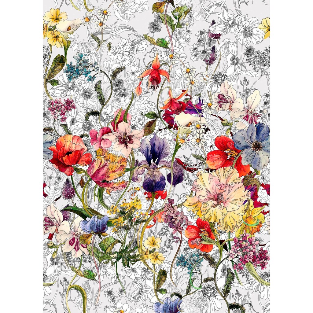 Komar Fototapete »Flora«, bedruckt-floral-geblümt, ausgezeichnet lichtbeständig