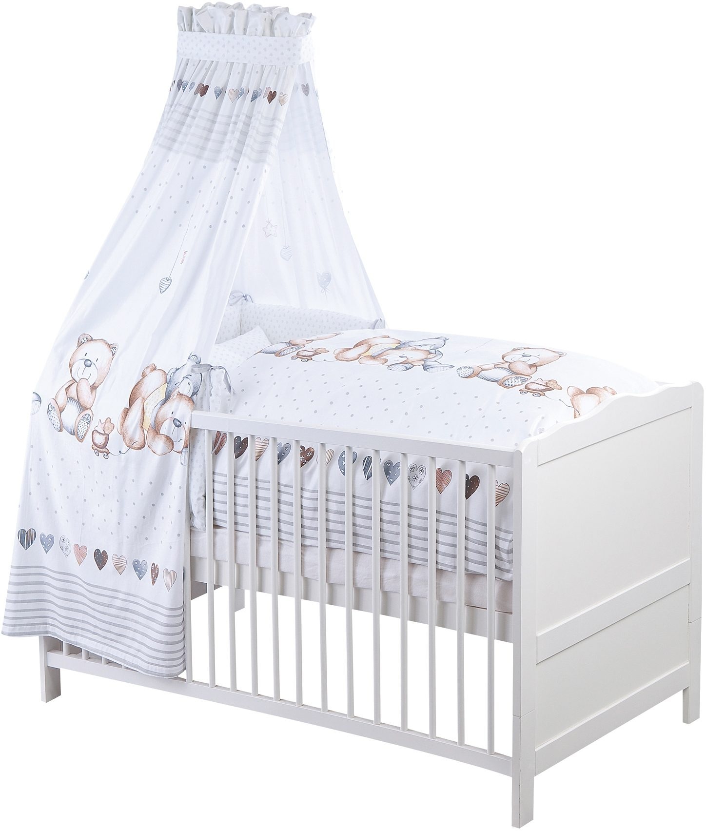 Image of Julius Zöllner Himmelbettgarnitur »Schmusebär«, (Set, mit Bettwäsche, Nestchen und Himmel - ohne Bettgestell und Steppbett!), 3-tlg., Made in Germany bei Ackermann Versand Schweiz