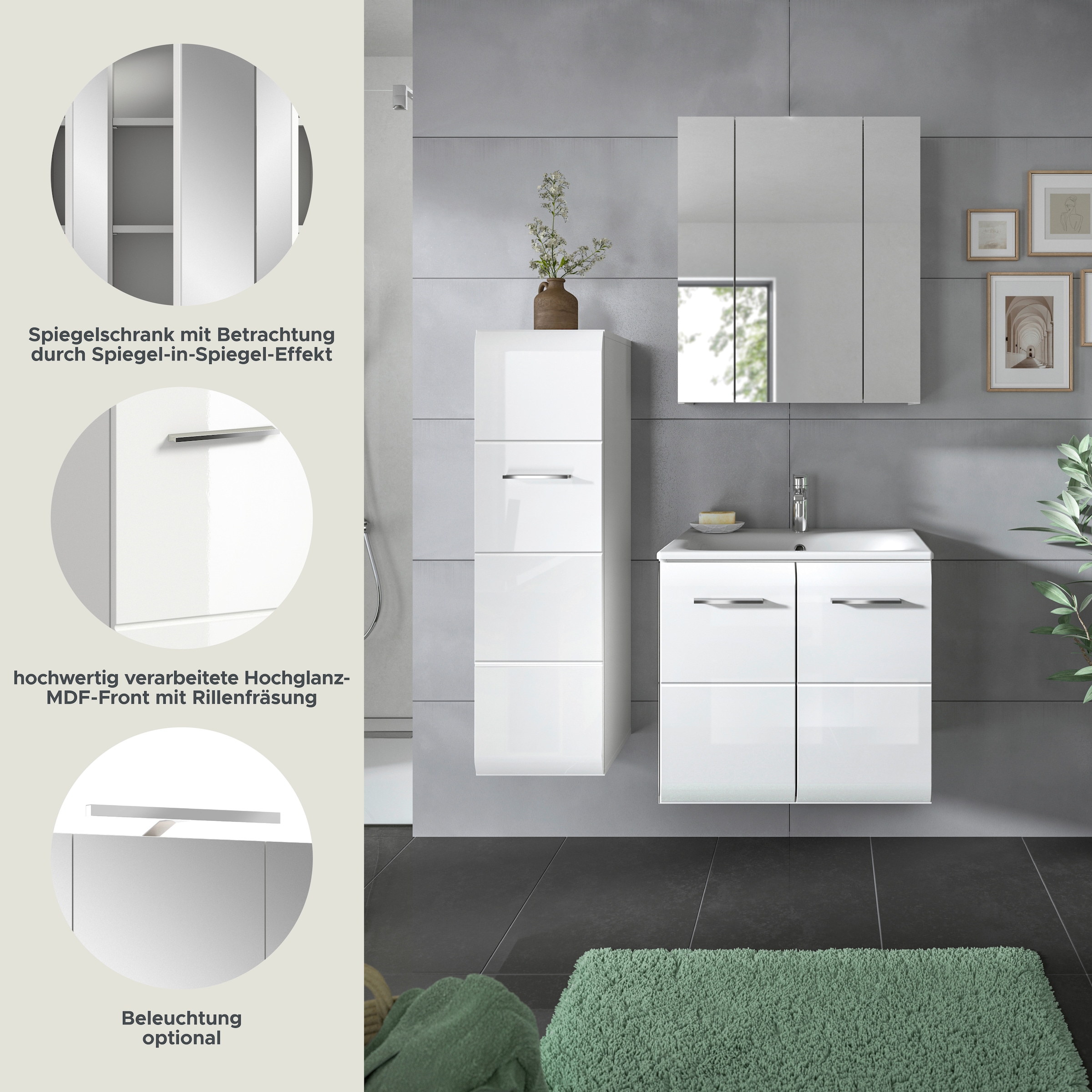 INOSIGN Ensemble de salle de bains Set, 4 cuis tlg.