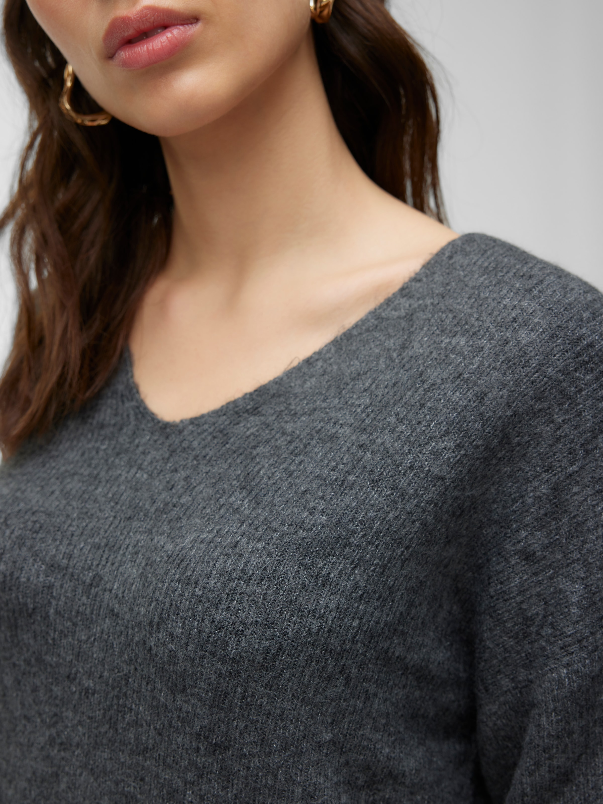 Vero Moda V-Ausschnitt-Pullover »VMCREWLEFILE LS V-NECK BLOUSE NOOS«