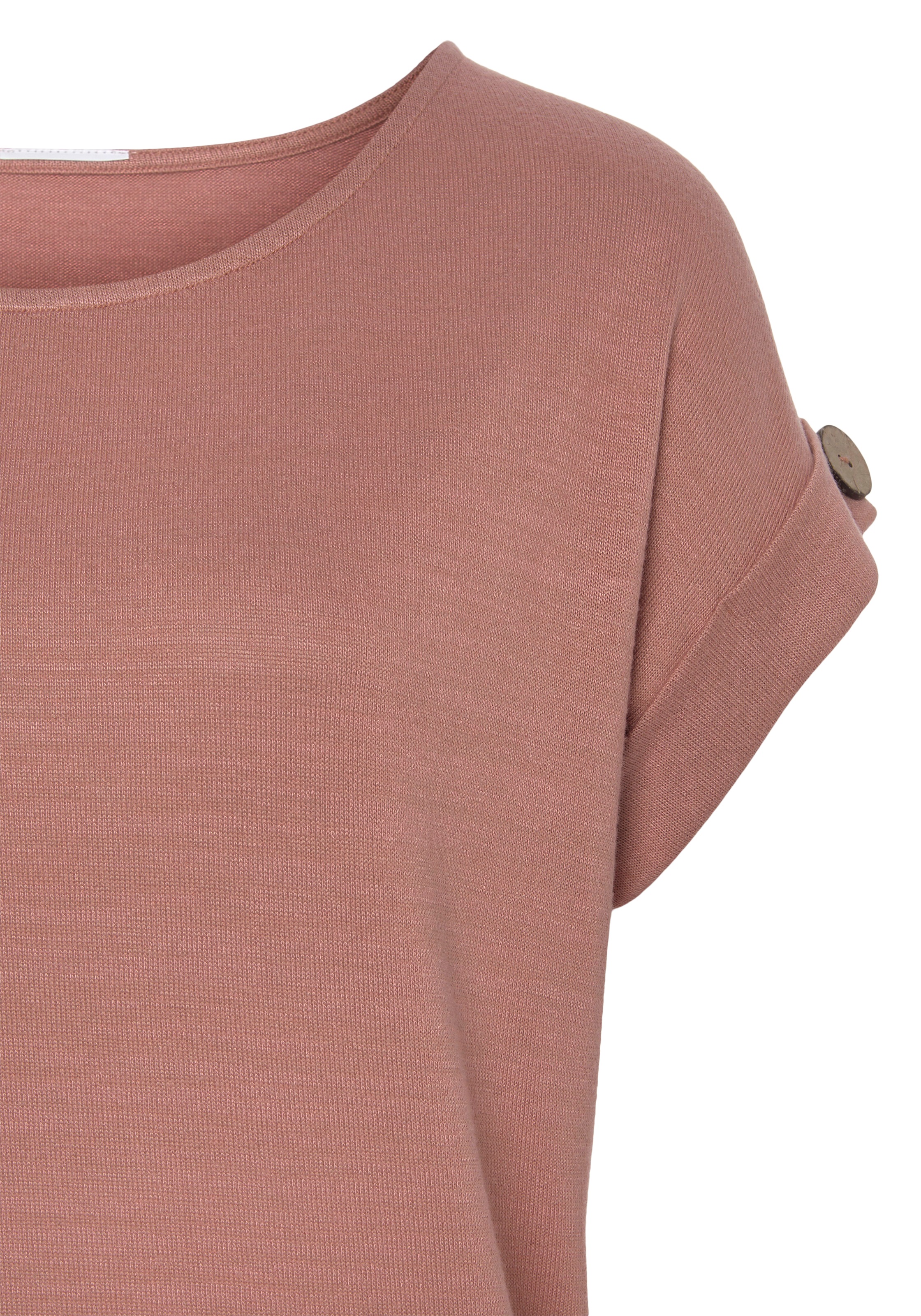 LASCANA T-Shirt, (2er-Pack), mit Knopf am Ärmelsaum