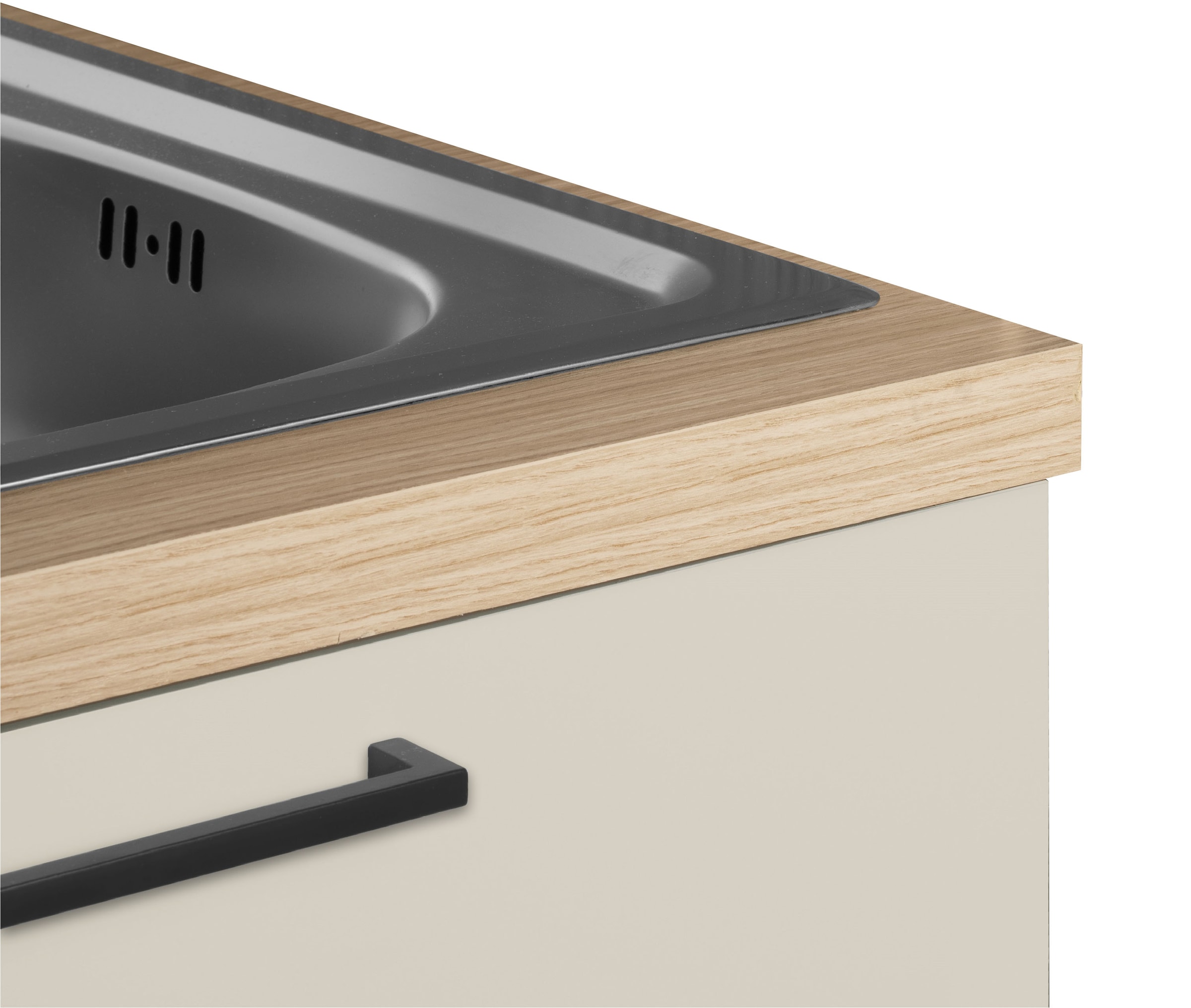 KOCHSTATION Meuble évier »Luna, Unterschrank für Spüle, Küchenspülenschrank, Made in  Italy« B/T/H: 120×60×85 cm, inklusive Einbauspüle und Siphon