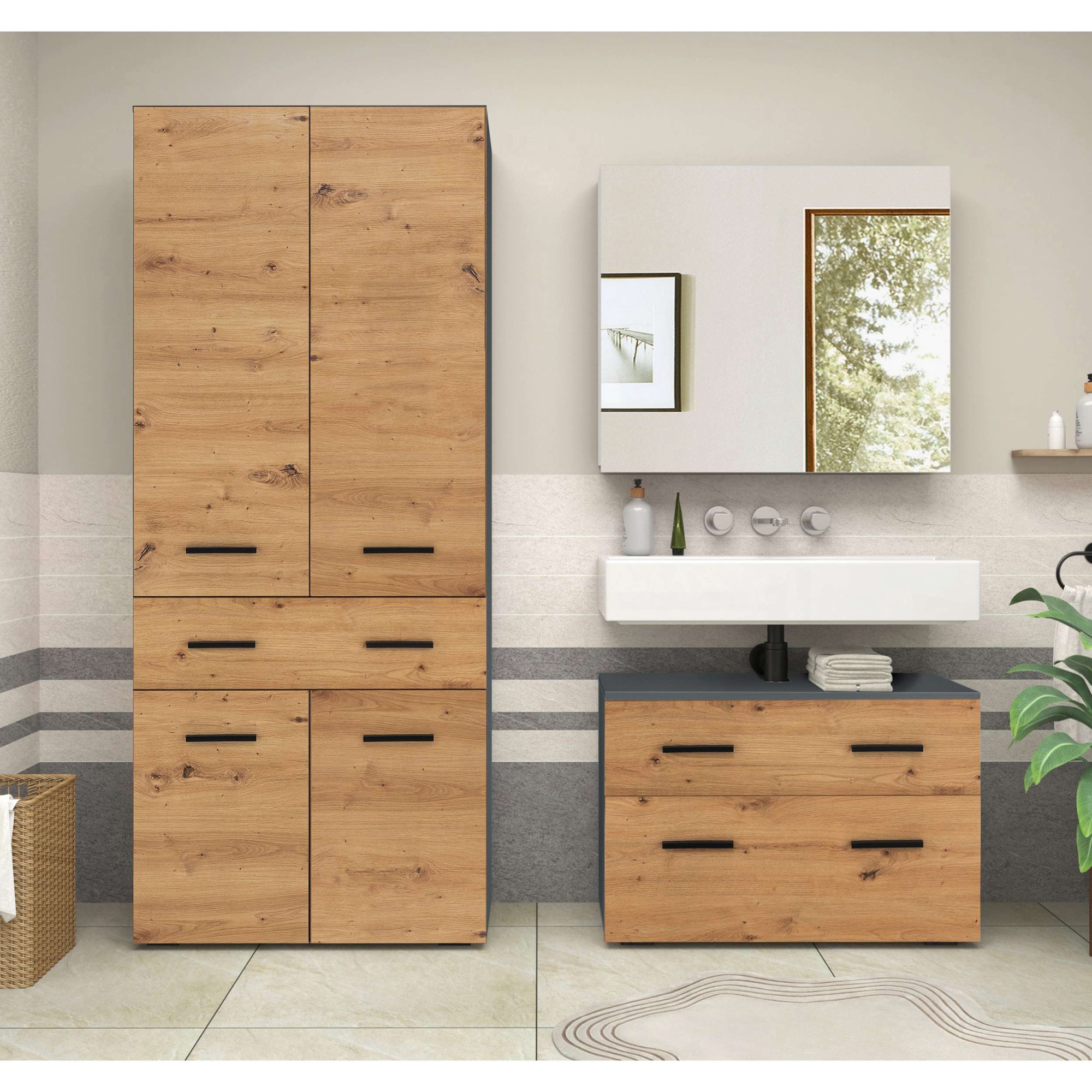 INOSIGN Hochschrank »Skara« mit drei variablen Einlegeböden