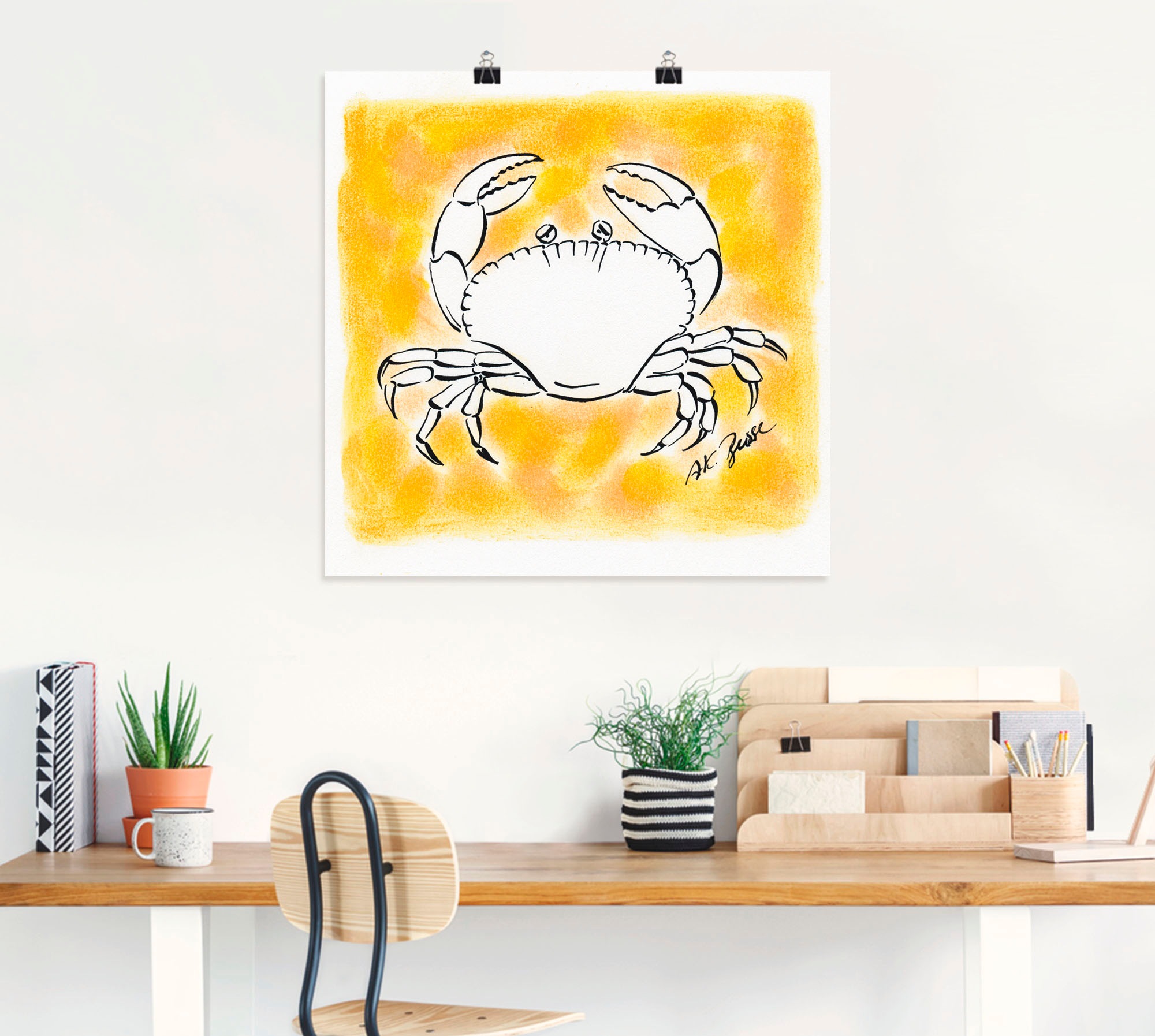 Image of Artland Wandbild »Serie Sternzeichen Krebs«, Sternzeichen, (1 St.), in vielen Grössen & Produktarten -Leinwandbild, Poster, Wandaufkleber / Wandtattoo auch für Badezimmer geeignet bei Ackermann Versand Schweiz