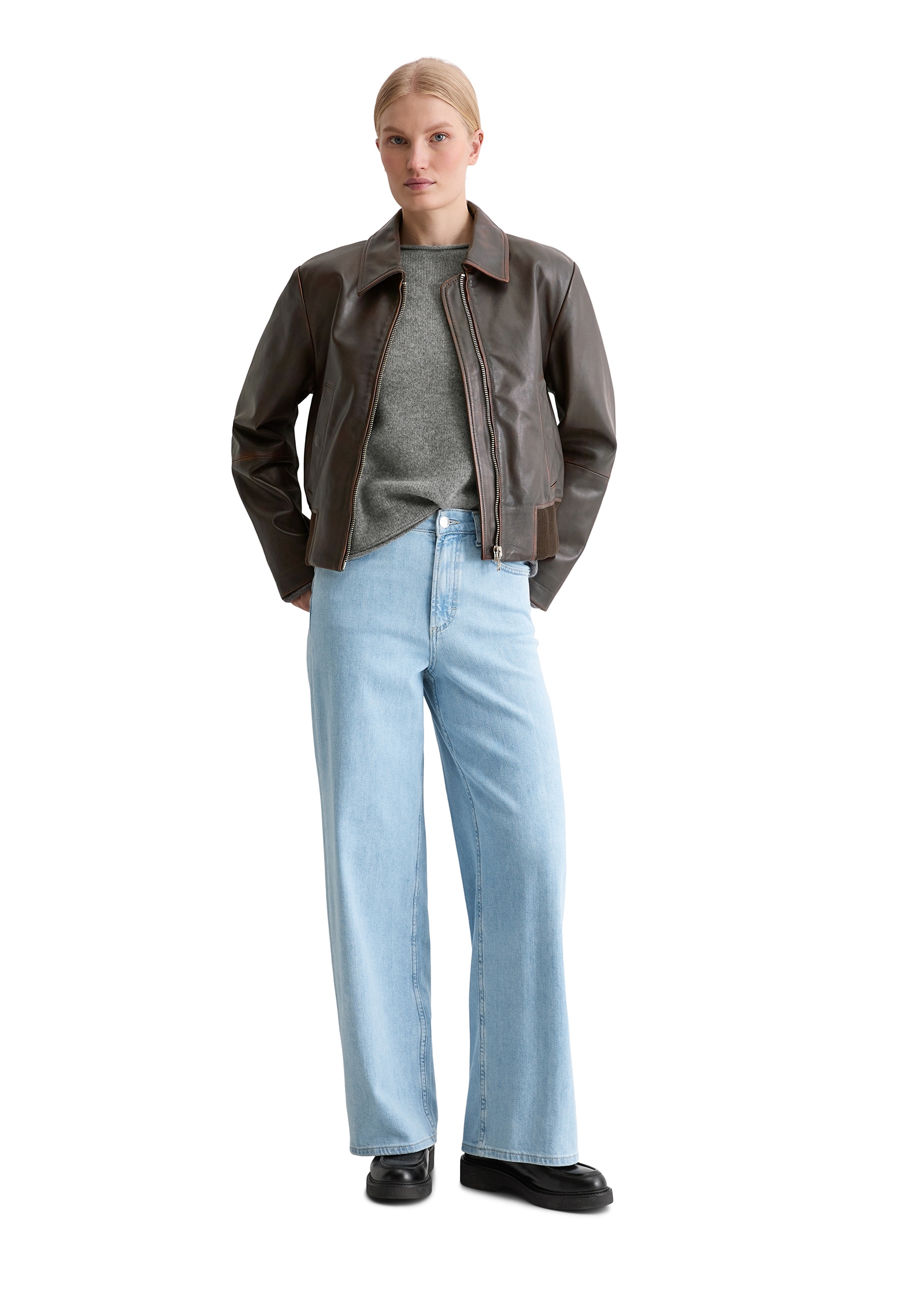 Marc O'Polo Lederjacke »regular fit aus softem Lammleder in Vintage-Optik« im Blousonstil