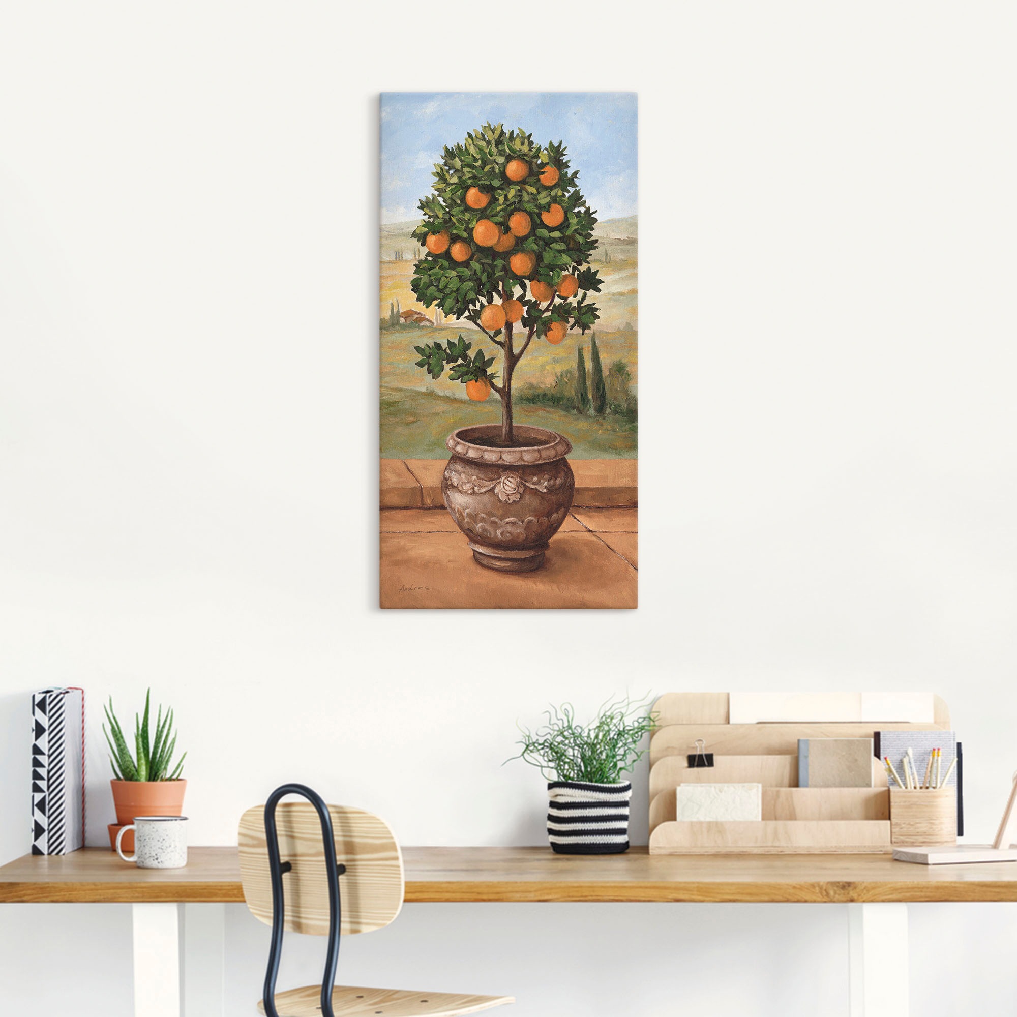 Artland Wandbild »Orangenbaum«, Bäume, (1 St.), als Leinwandbild, Wandaufkleber in verschied. Grössen