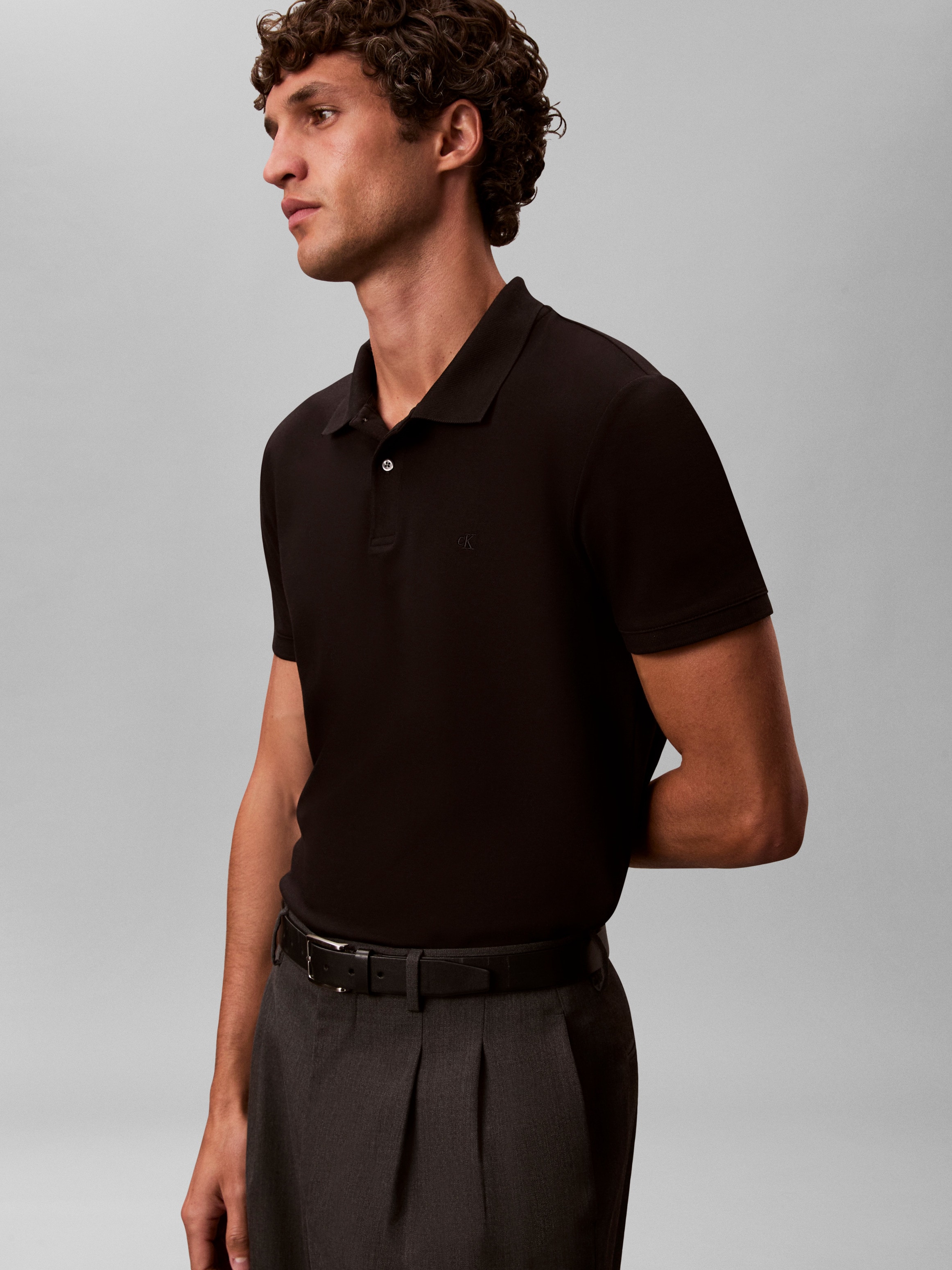 Calvin Klein Polo »SS SLIM REFINED PIQUE POLO« slim fit