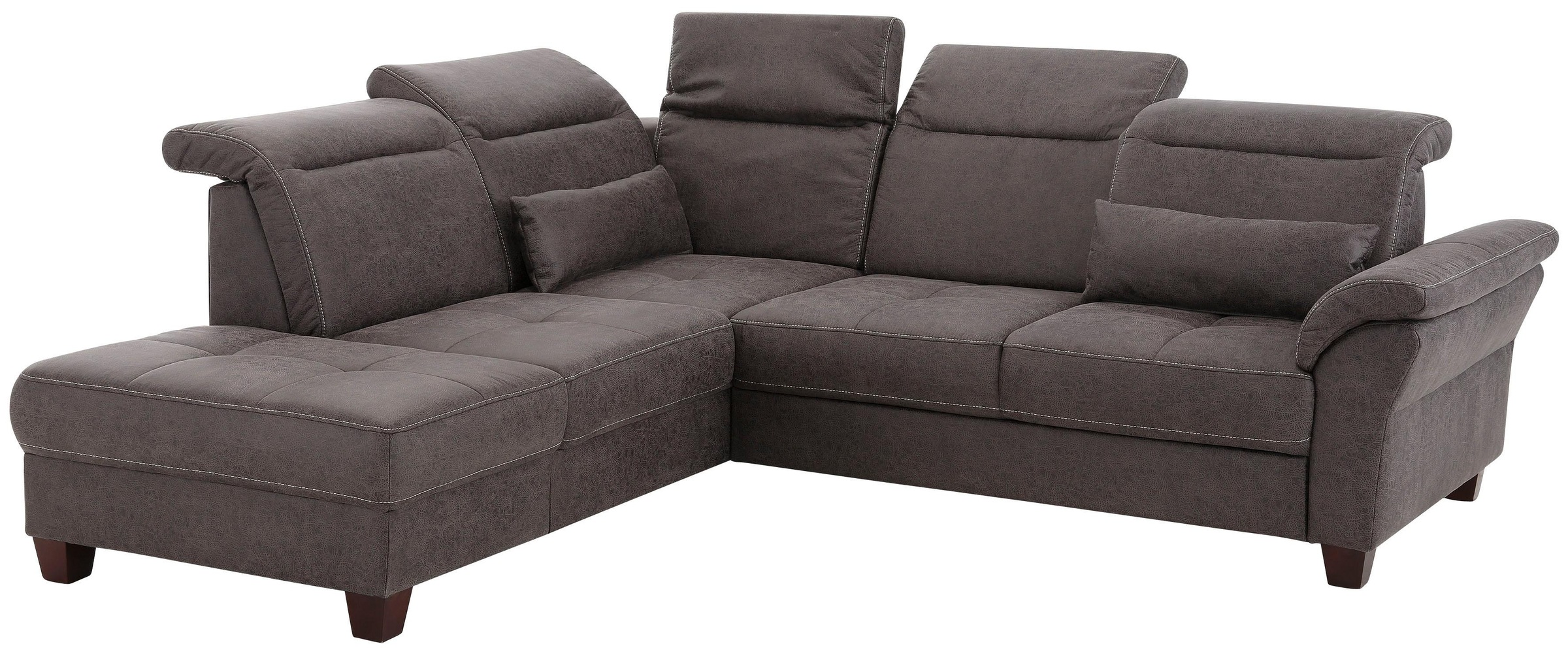 Home affaire Ecksofa »Solvei L-Form«, wahlweise auch mit Kopfteilverstellung und Bettfunktion, Federkern