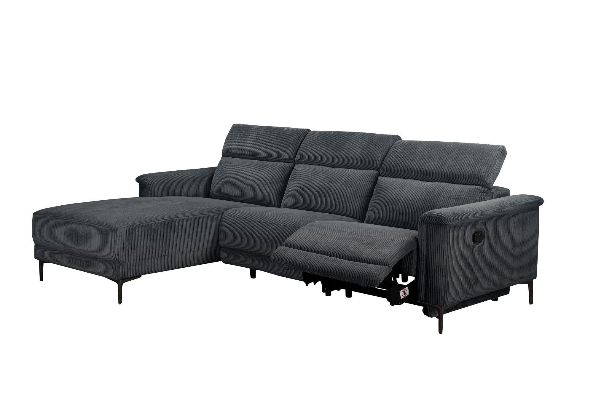Home affaire Ecksofa »LUND Cord, L-Form, 261 cm, man. o. elektr. Relaxfunktion (mit USB-A)« USB-C bei elektrischer Variante und Kopfteilverstellung