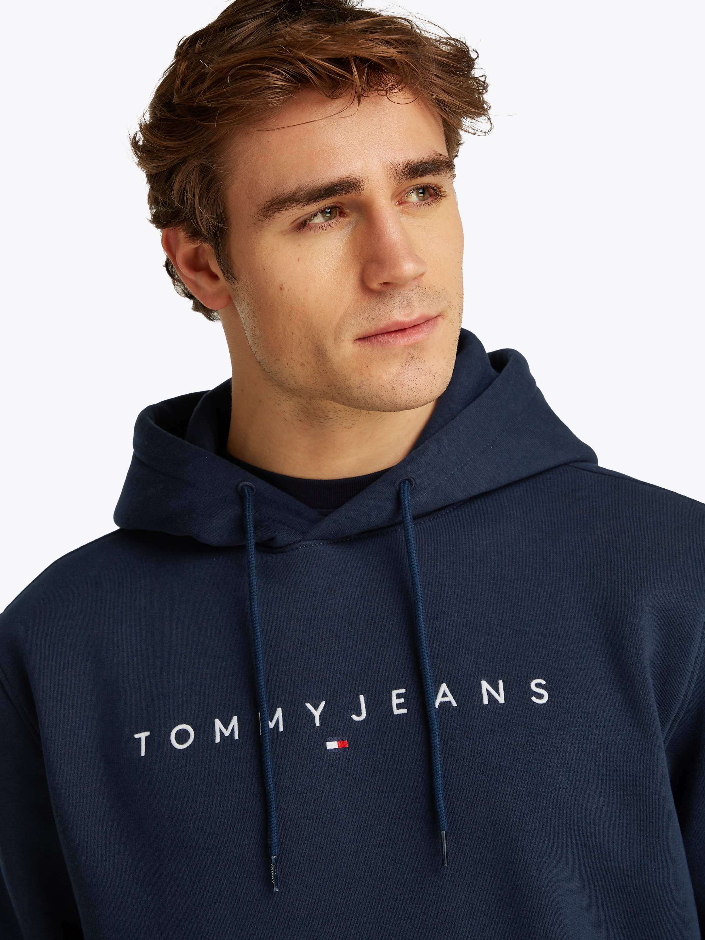 Tommy Jeans Hoodie »TJM REG LINEAR LOGO HOODIE EXT«, mit Logo-Stickerei