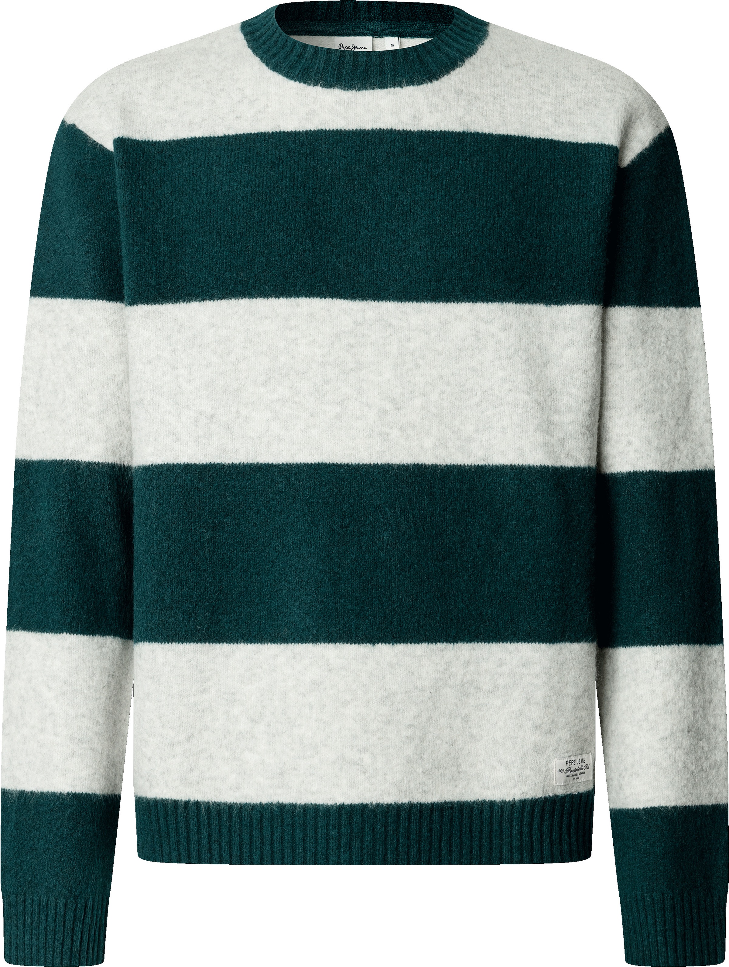 Pepe Jeans Pull en tricot »DEACON STRIPES« mit Streifenstruktur, Label-Aufnäher