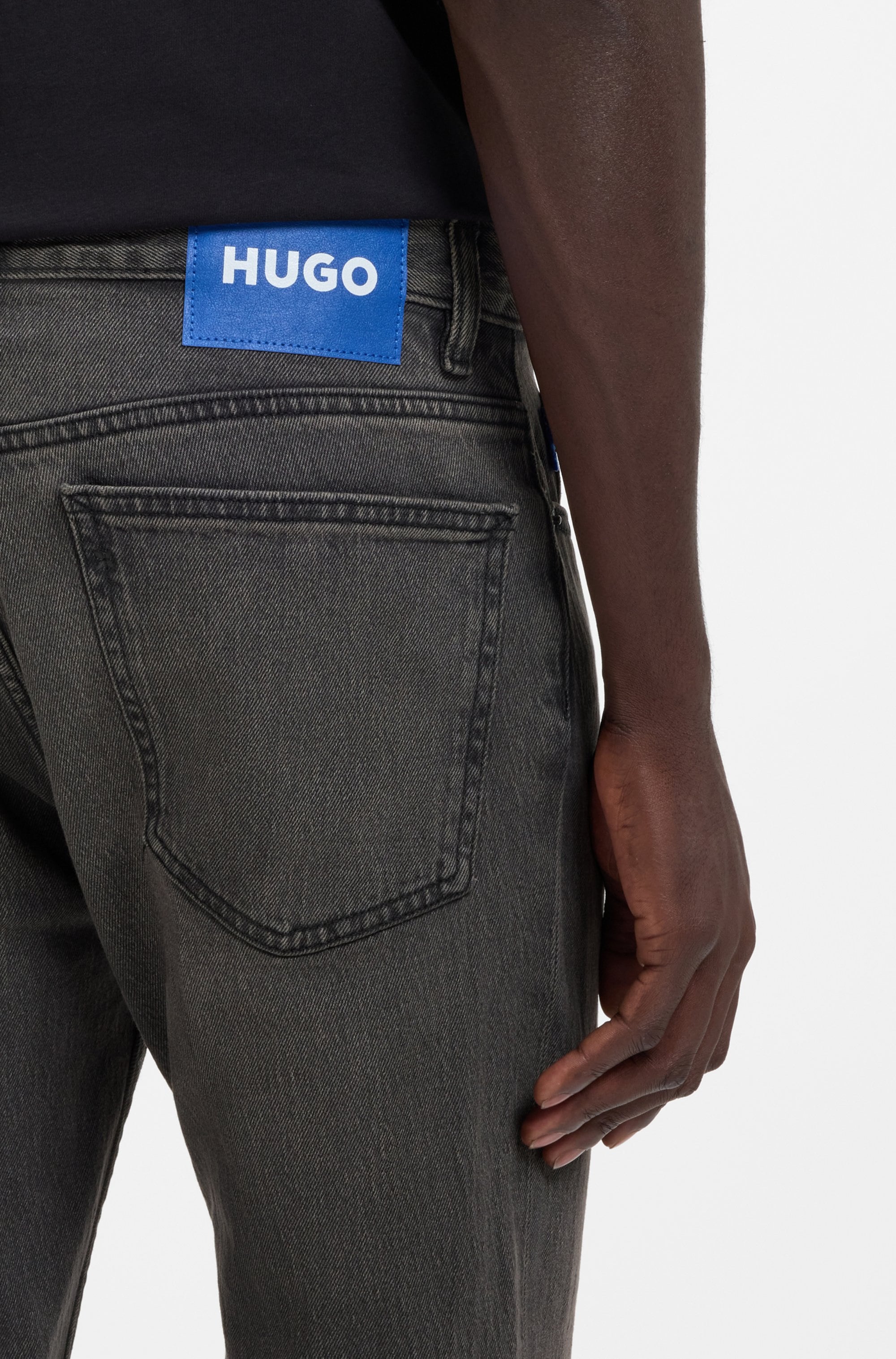 HUGO Blue Jeans slim »Ash« mit Stone-washed-Finish