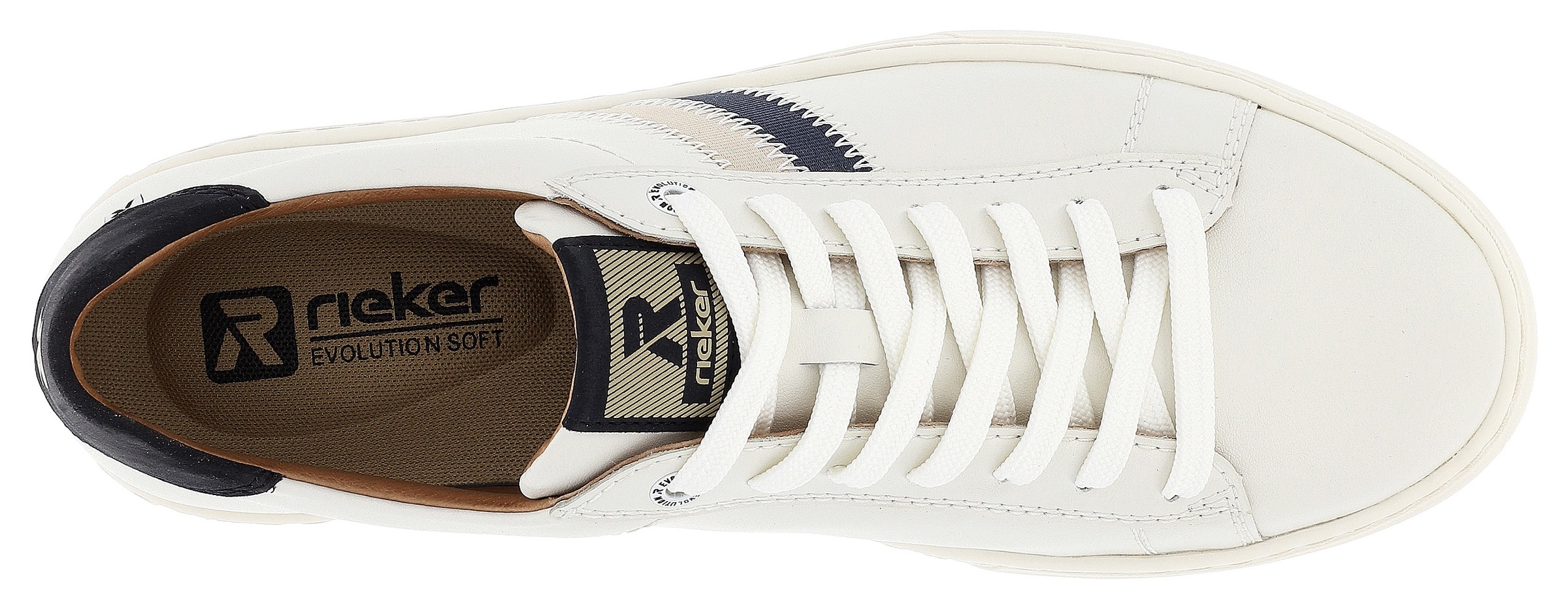 RIEKER Sport Sneaker, mit Leder-Innenfutter, Freizeitschuh, Halbschuh, Schnürschuh
