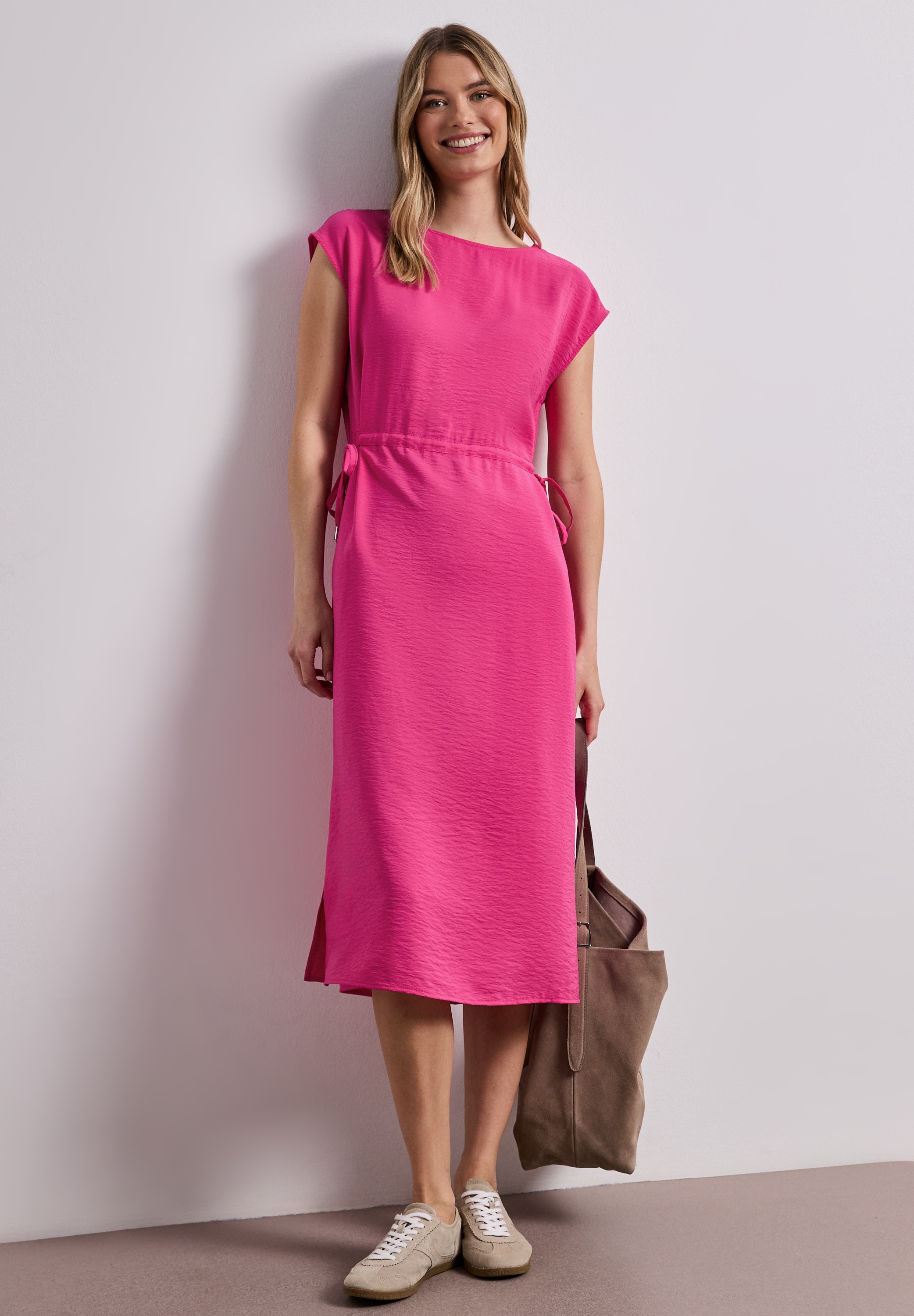 Image of STREET ONE Shirtkleid überschnittene Schultern, mit Tunnelzug