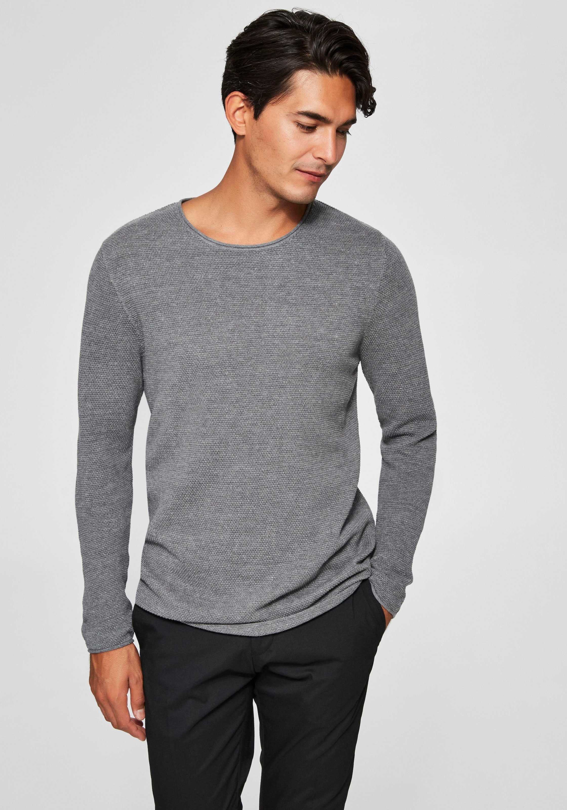 Image of SELECTED HOMME Rundhalspullover »ROCKY CREW NECK« bei Ackermann Versand Schweiz