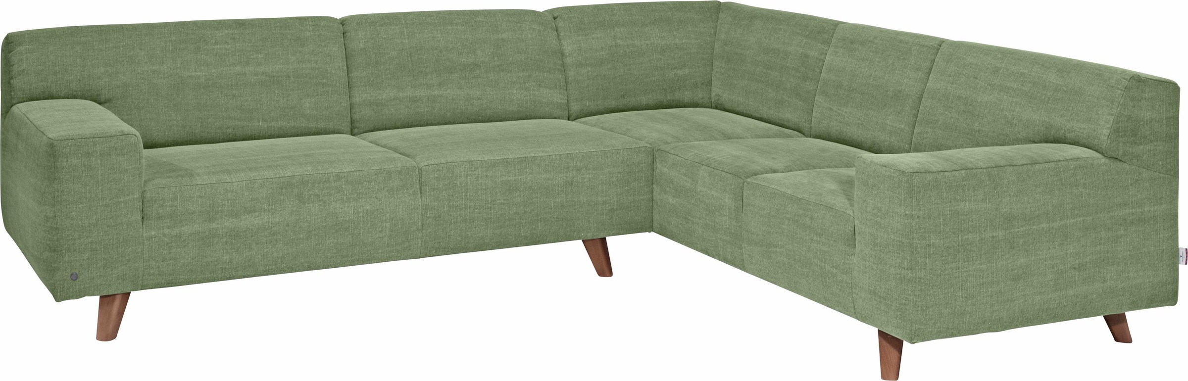 Image of TOM TAILOR Ecksofa »NORDIC PURE«, im Retrolook, Füsse nussbaumfarben bei Ackermann Versand Schweiz