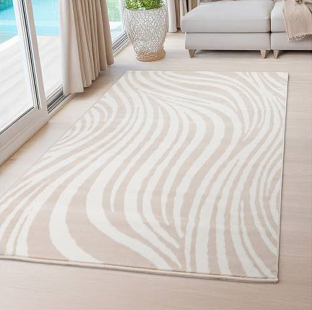 Image of GOODproduct Teppich "Liaa in Wellen Design, softer Kurzflor," rechteckig 7 mm Höhe 3D-Optik, Scandi-Look, Wohnzimmer, Esszimmer, Schlafzimmer