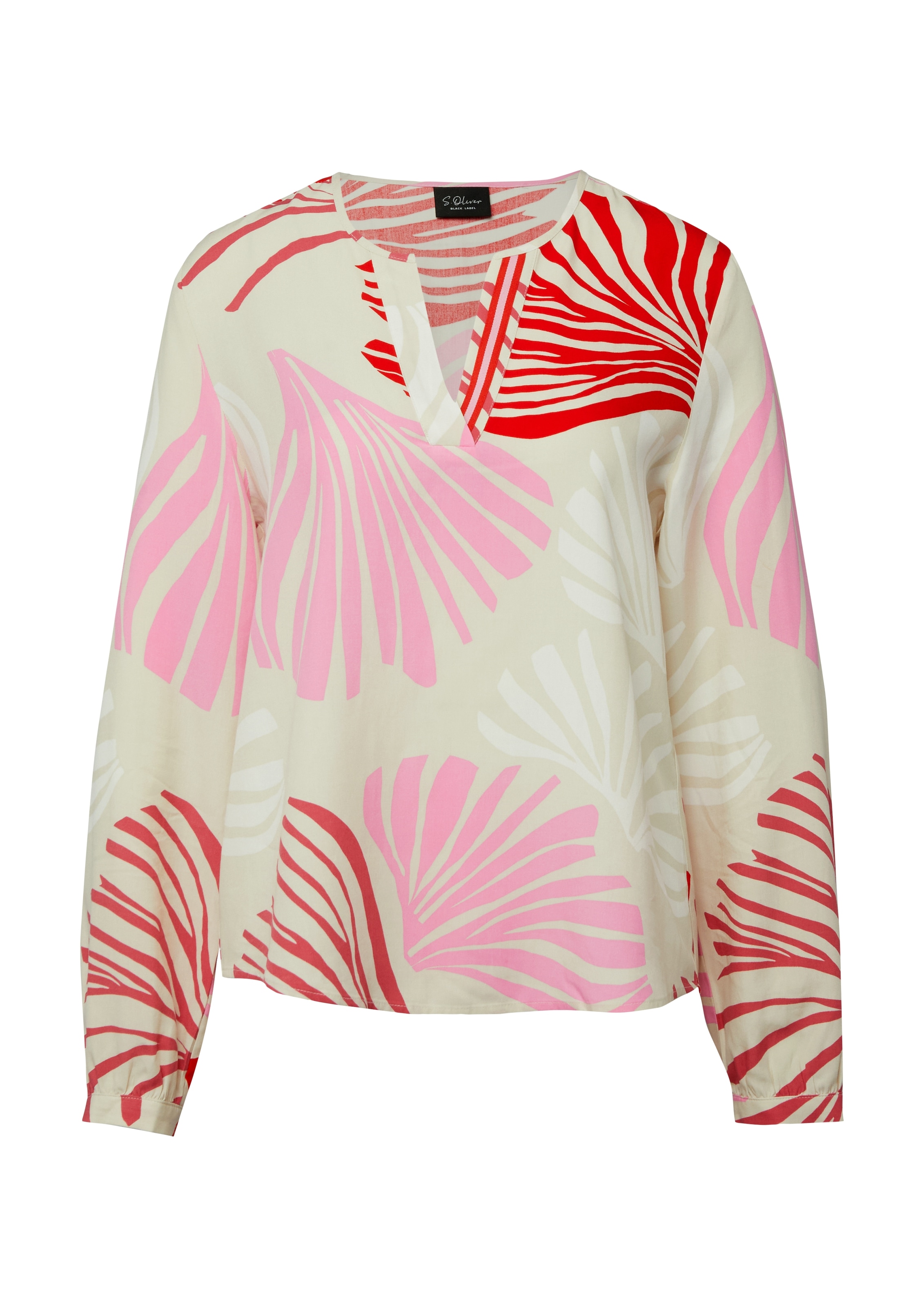 s.Oliver BLACK LABEL Blouse à manches longues mit floralem Muster