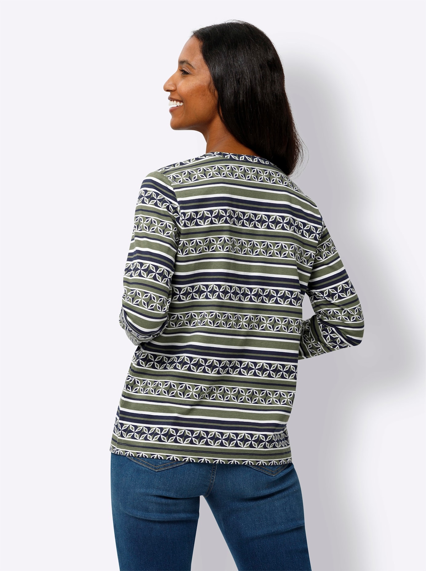 heine Langarmshirt »Druck-Shirt«, (1 tlg.)