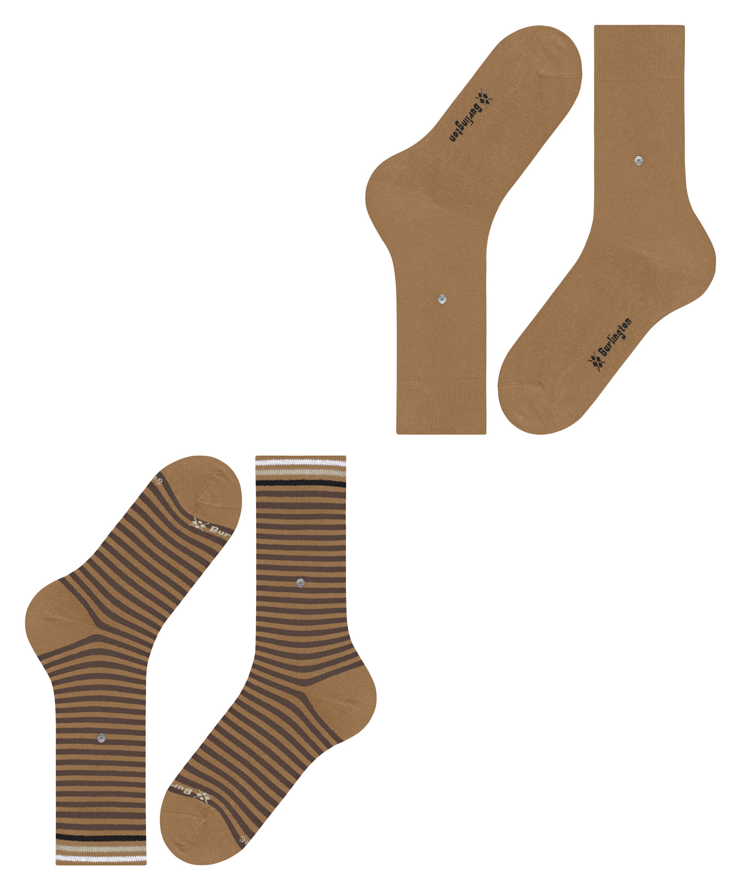 Burlington Chaussettes »Everyday Stripe« 2 paires,  taille unique 40-46, rayé et uni