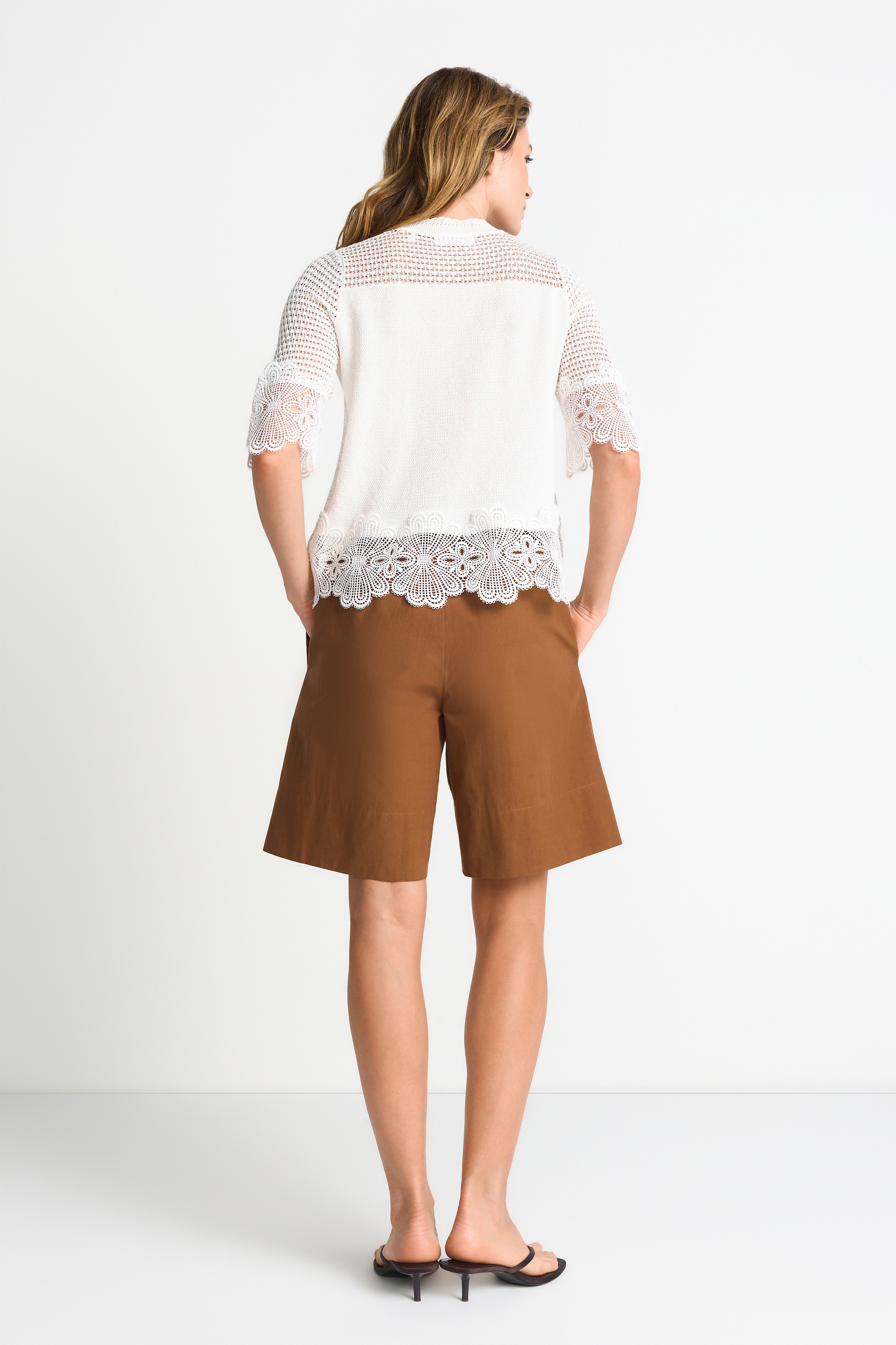 RICHROYAL Chemise en dentelle coupe régulière avec détails en dentelle