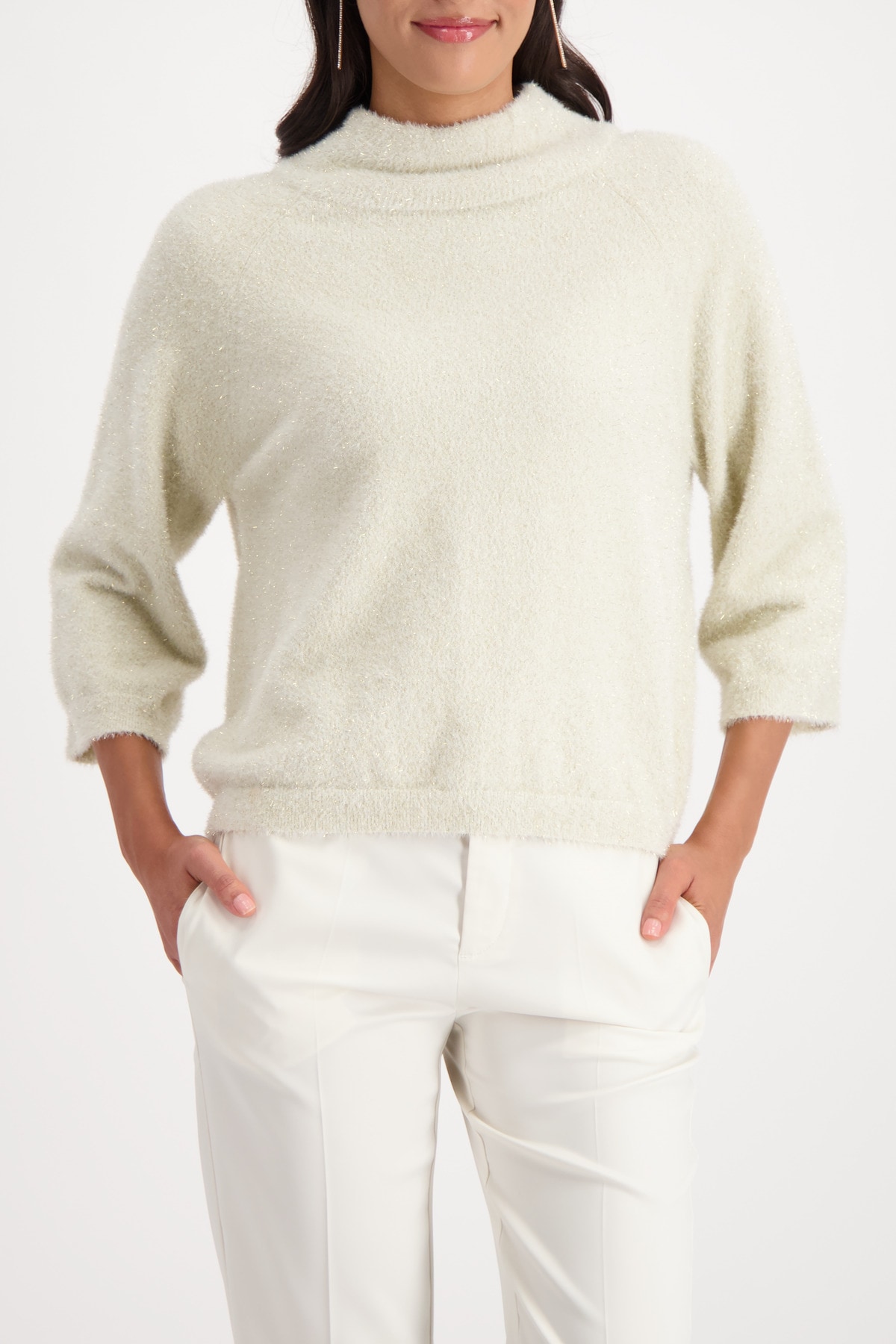 Image of Monari Stehkragenpullover "Pullover Lurex" Regular fit mit Rundhalsausschnitt