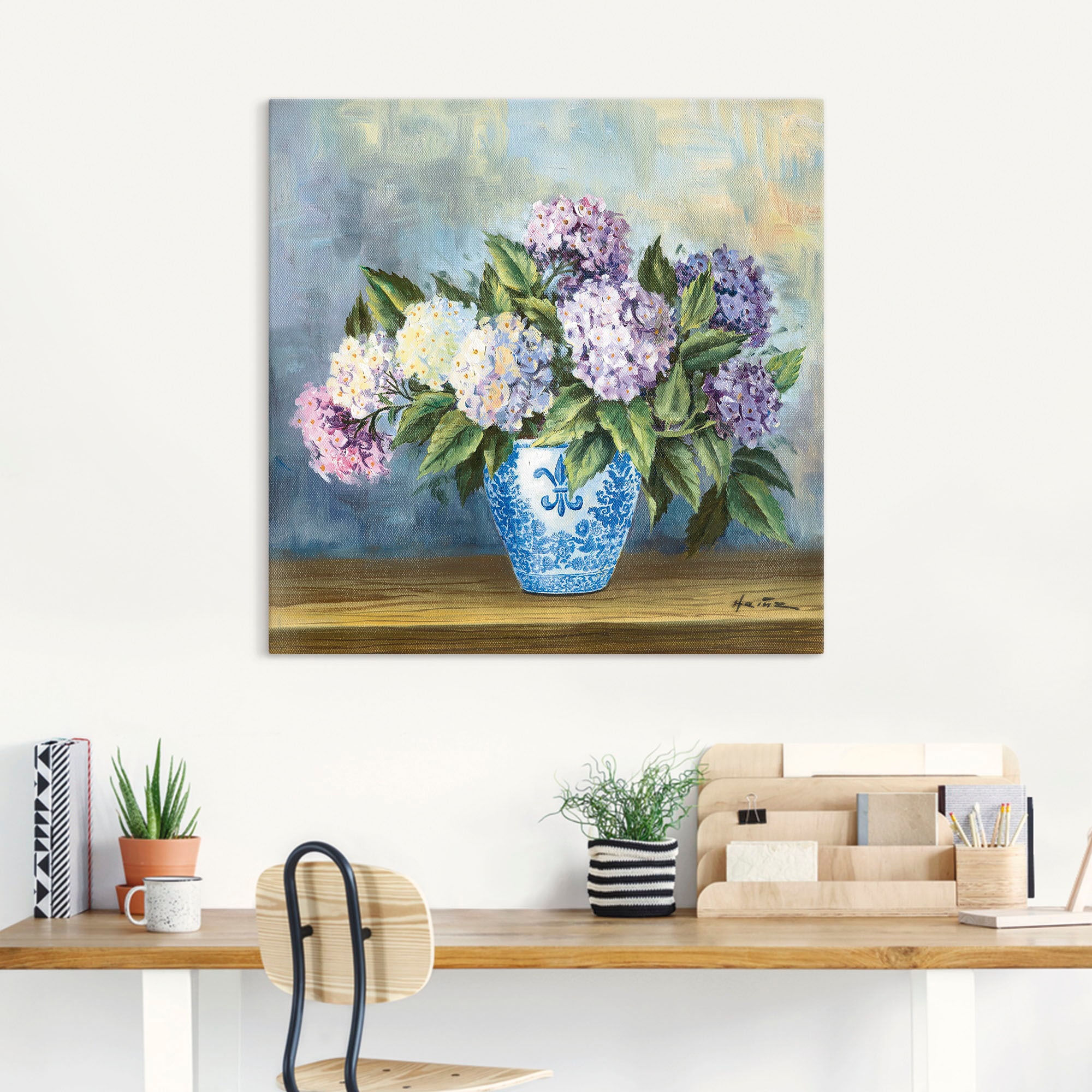 Artland Wandbild »Hortensien«, Blumenbilder, (1 Poster Wandaufkleber oder St.), Leinwandbild, kaufen als Alubild, in Grössen versch